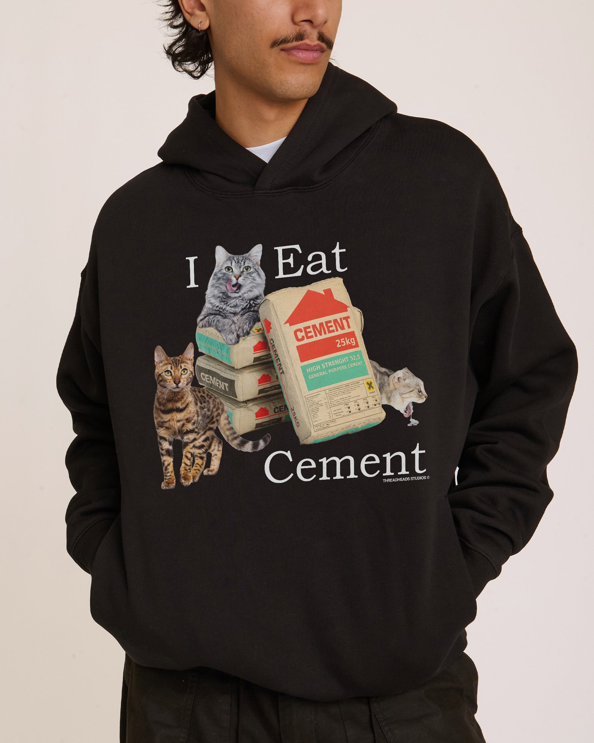 I Eat Cement Hoodie | Funny Graphic Hoodie | Threadheads