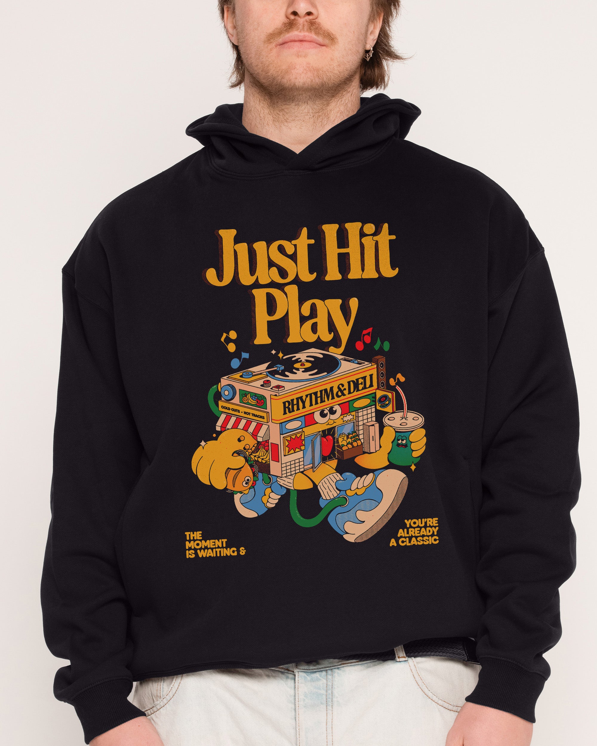 Just Hit Play Hoodie | Retro Graphic Hoodie | Threadheads