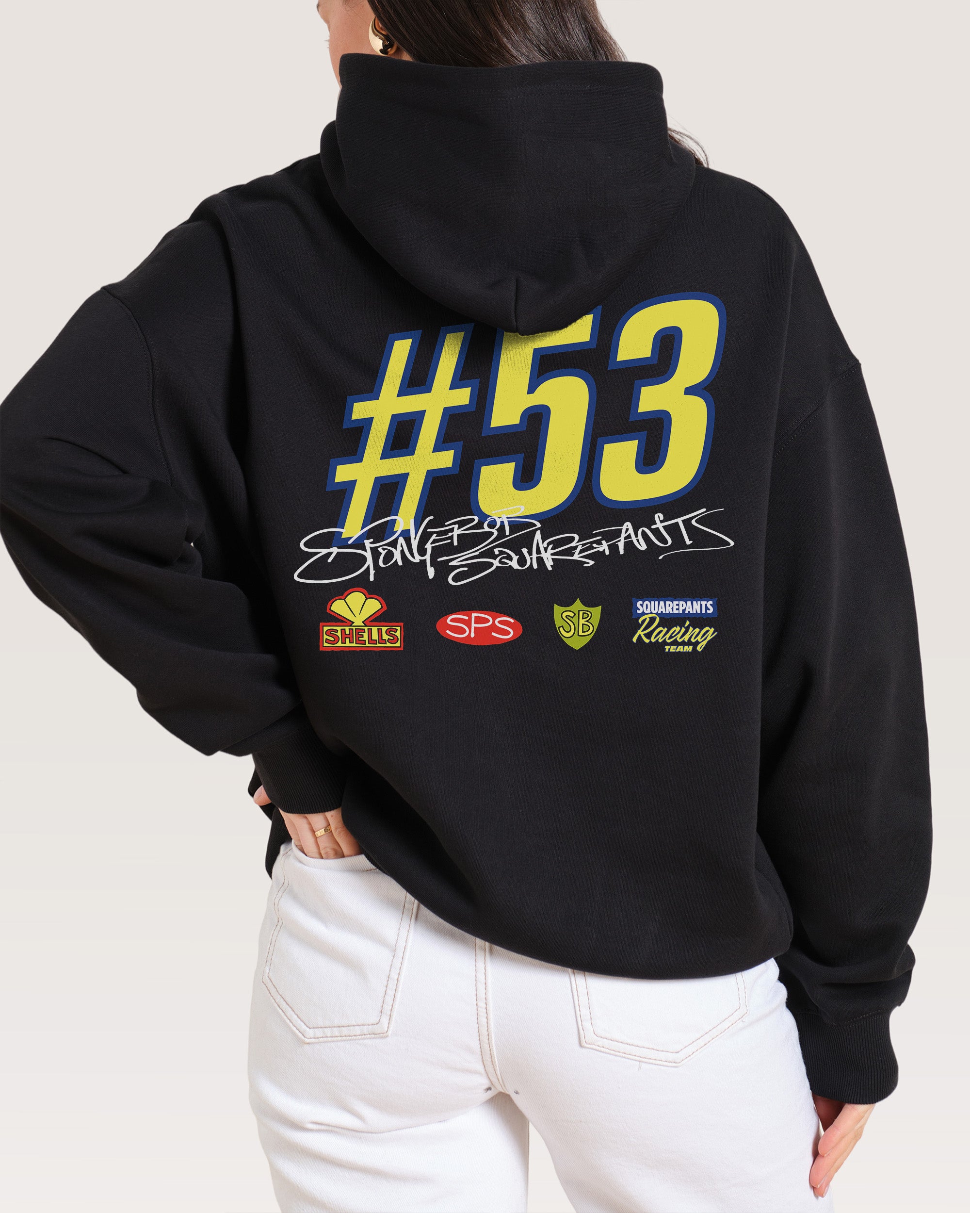 Spongebob Racing Black Hoodie