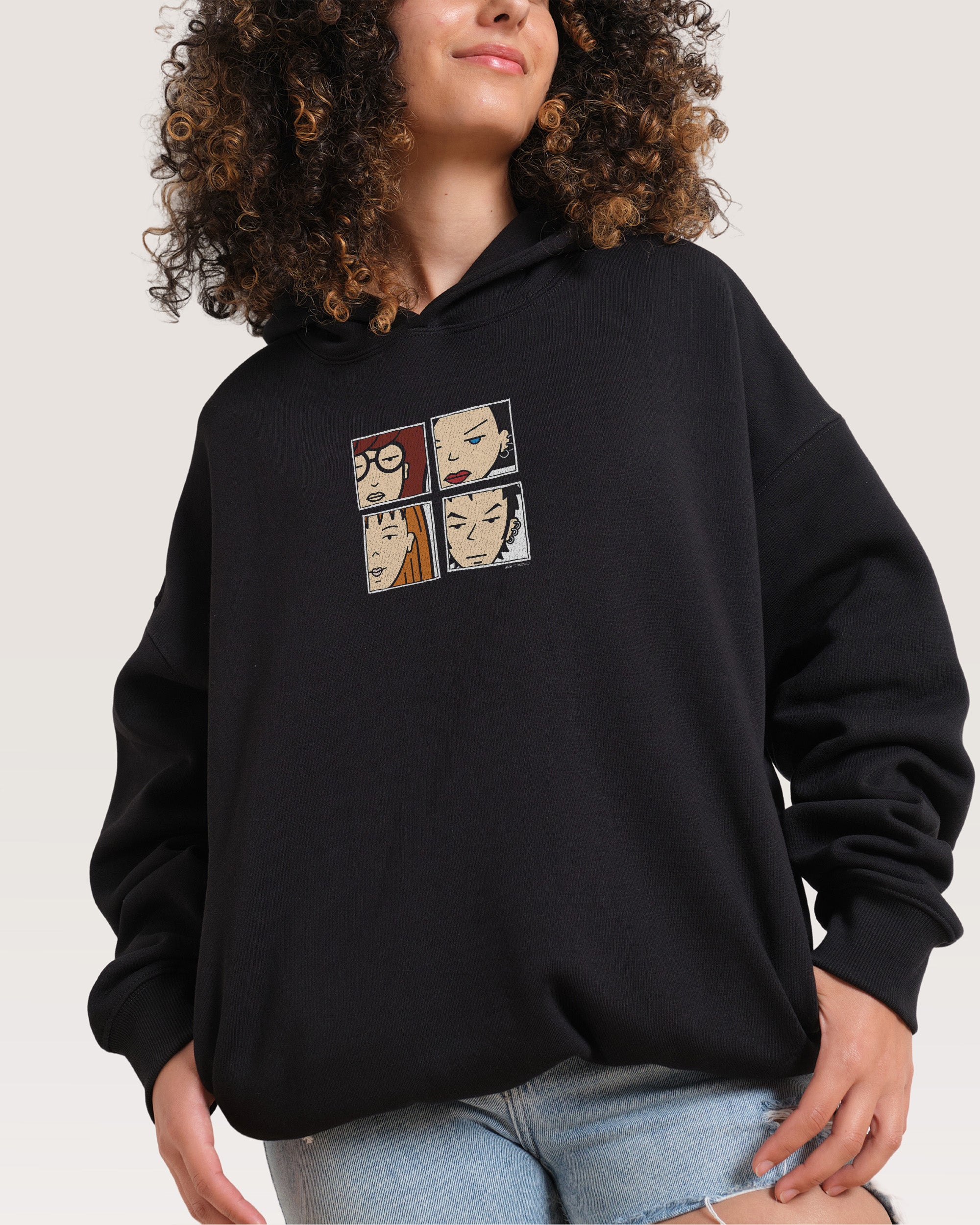 Daria Panel Black Hoodie