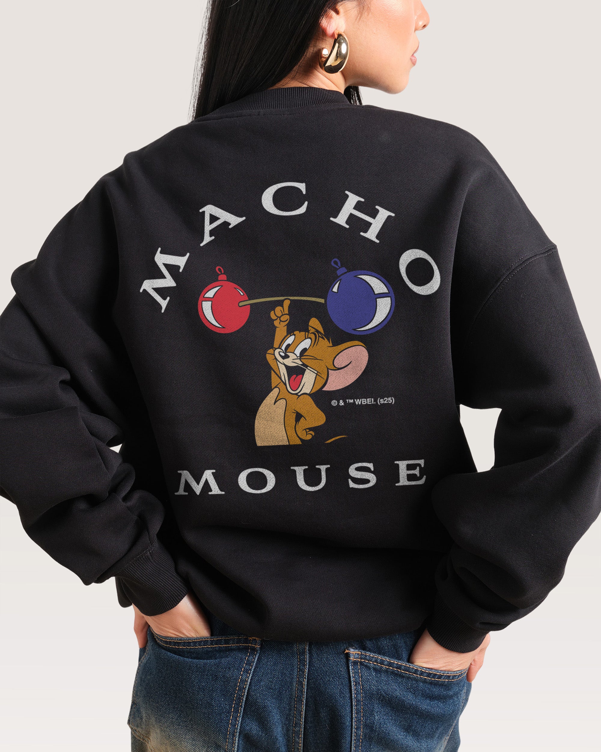 Macho Mouse Black Sweatshirt