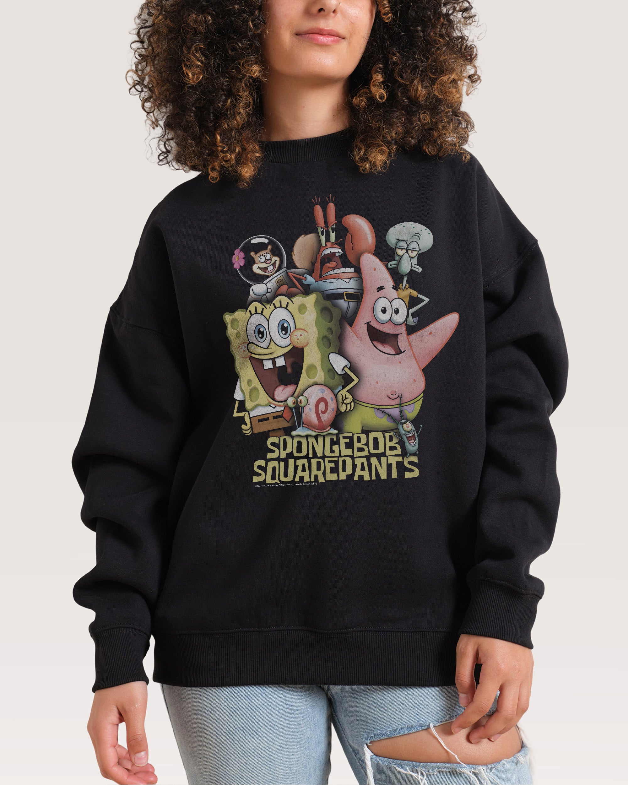 Bikini Bottom Crew Black Sweatshirt