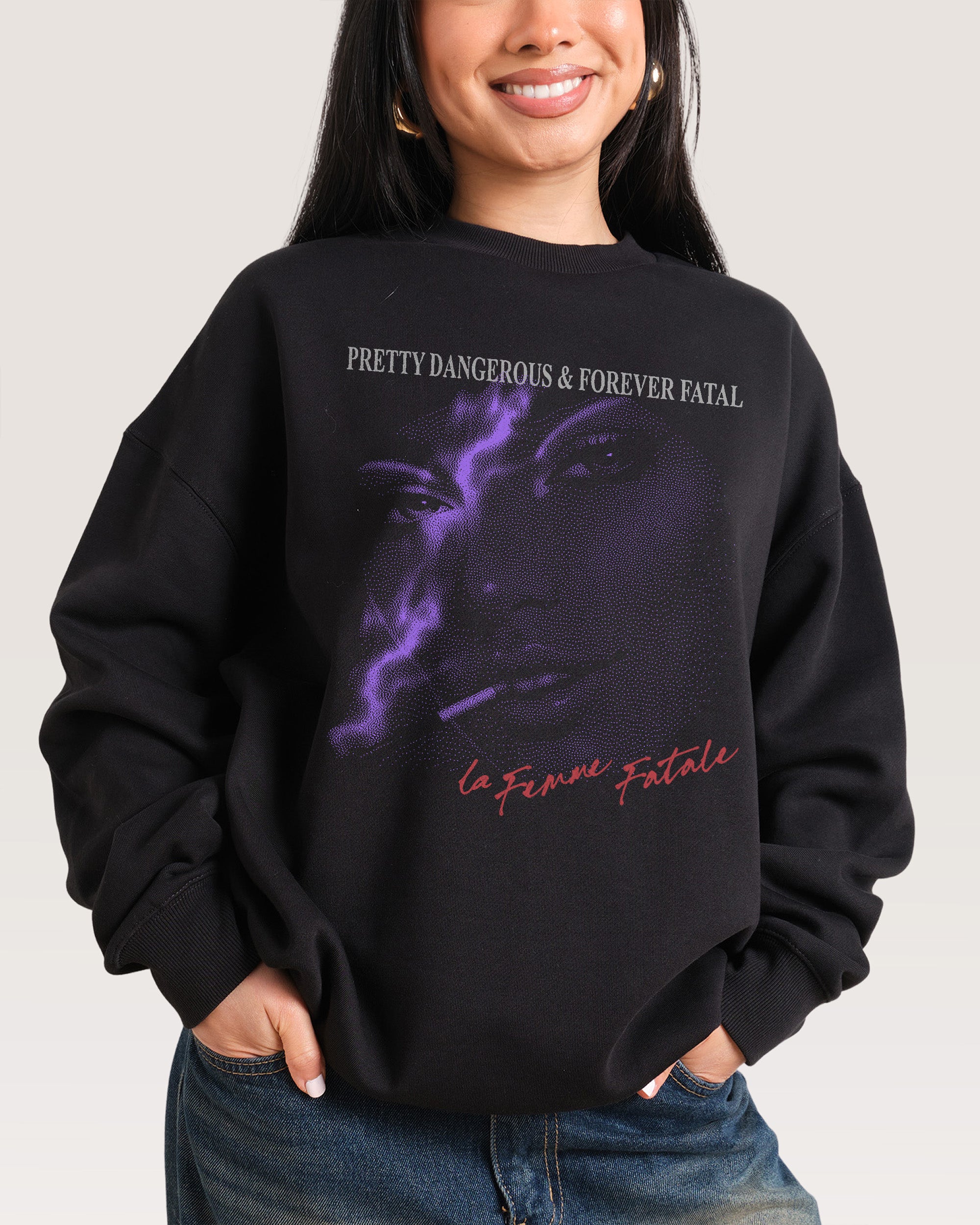 La Femme Fatale Black Sweatshirt