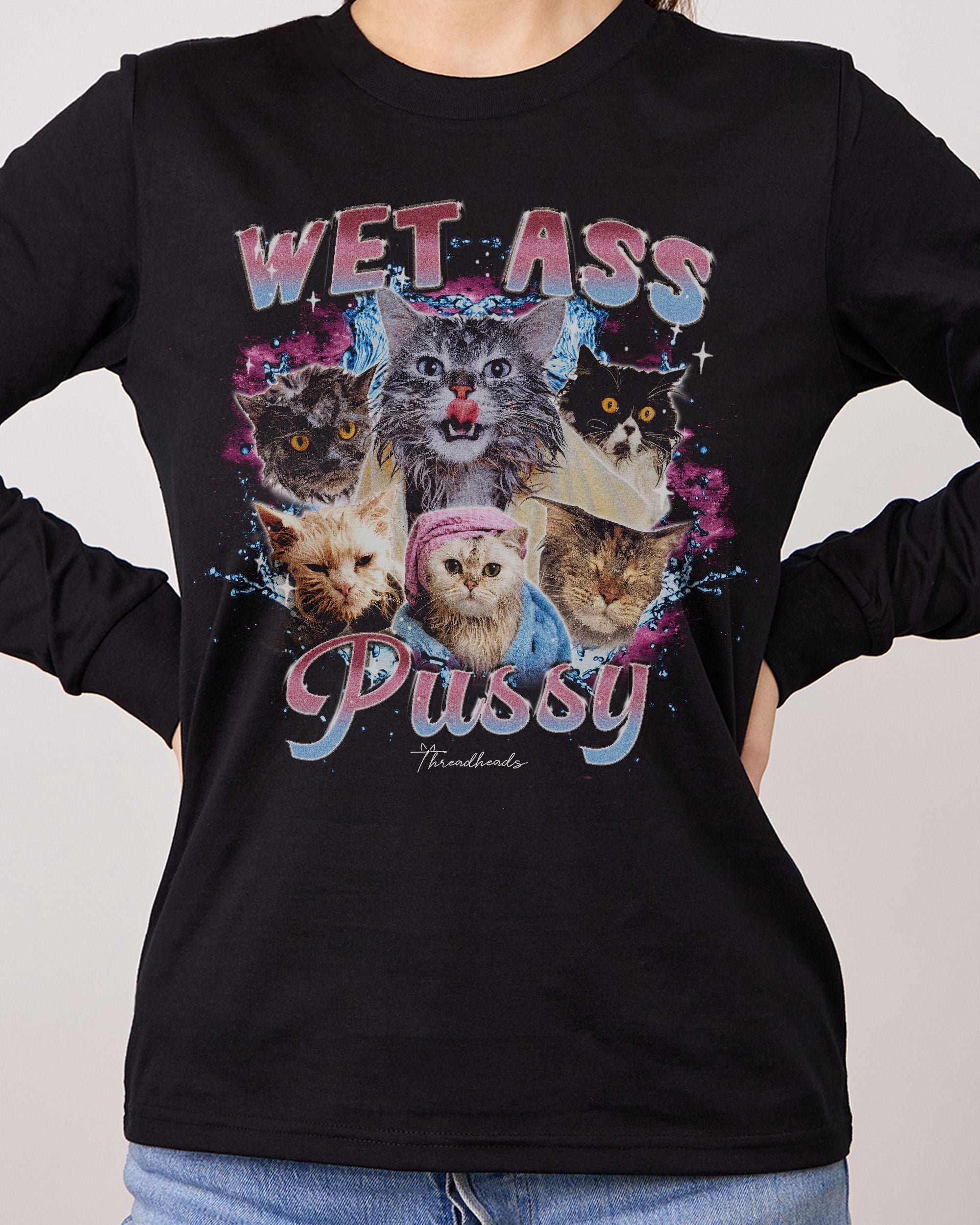 WAP Cat Long Sleeve | Funny Retro Cat Long Sleeve