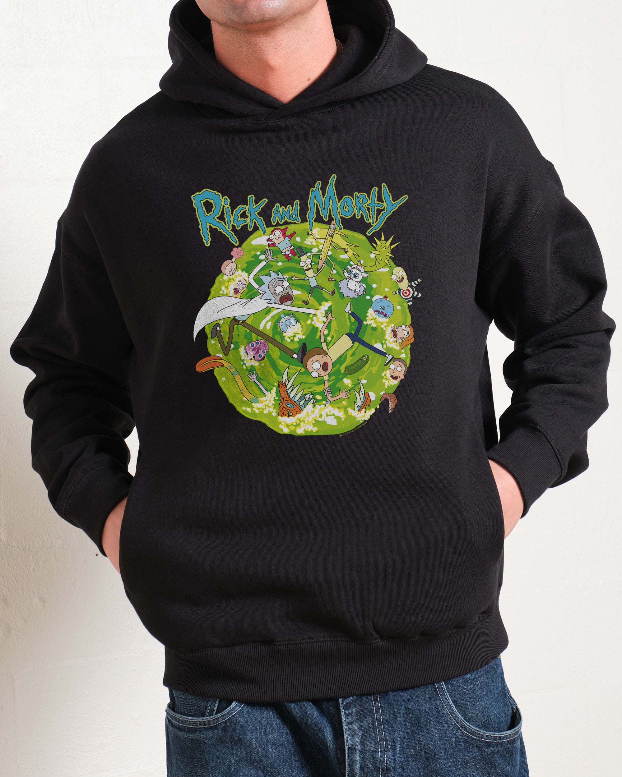 Portal Collage Hoodie Official Rick and Morty Merch