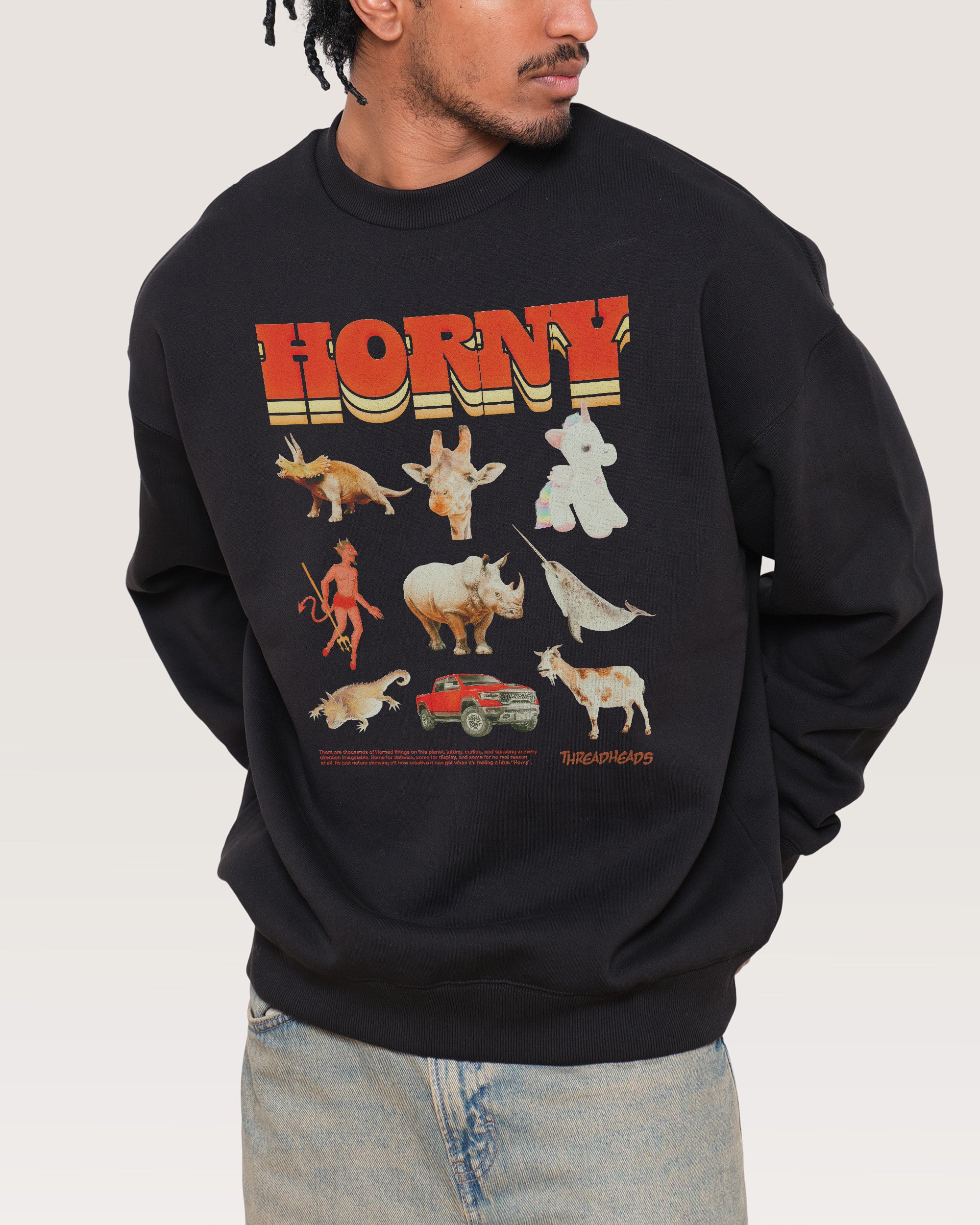 Horny Things Black Sweatshirt