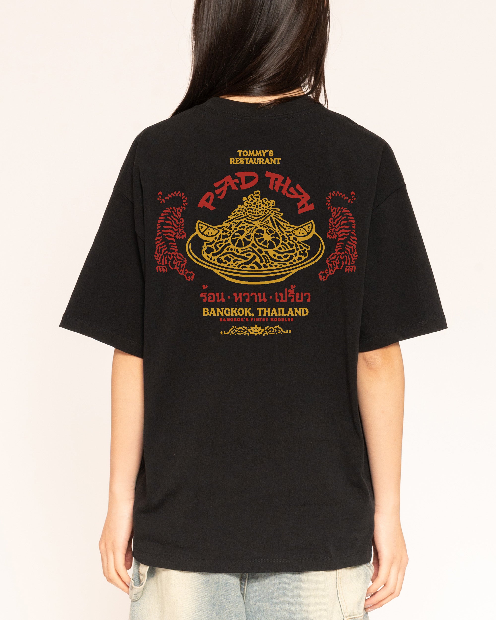 Pad Thai Dynasty Black Oversized Tee