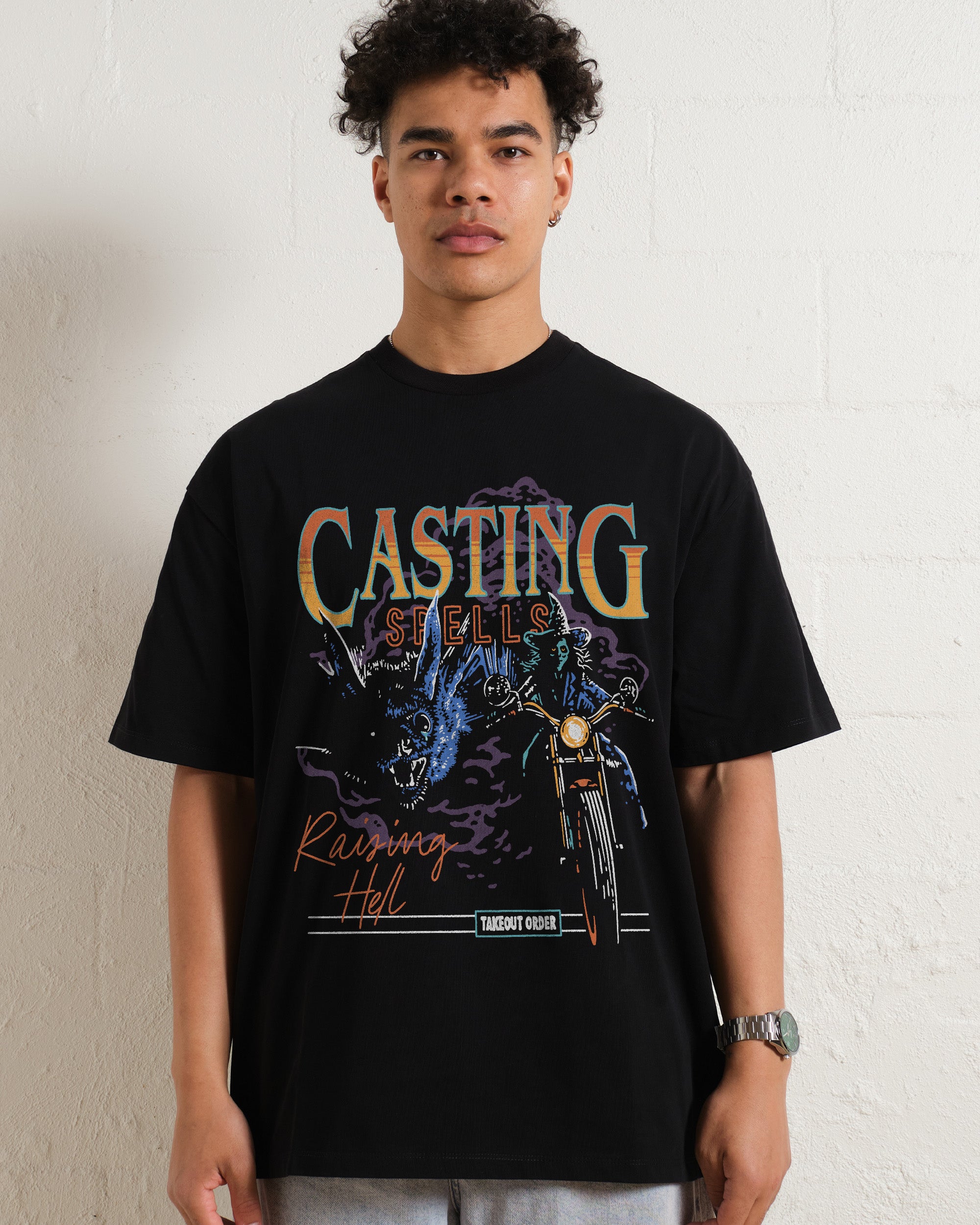 Casting Spells Raising Hell Oversized Tee Online Australia