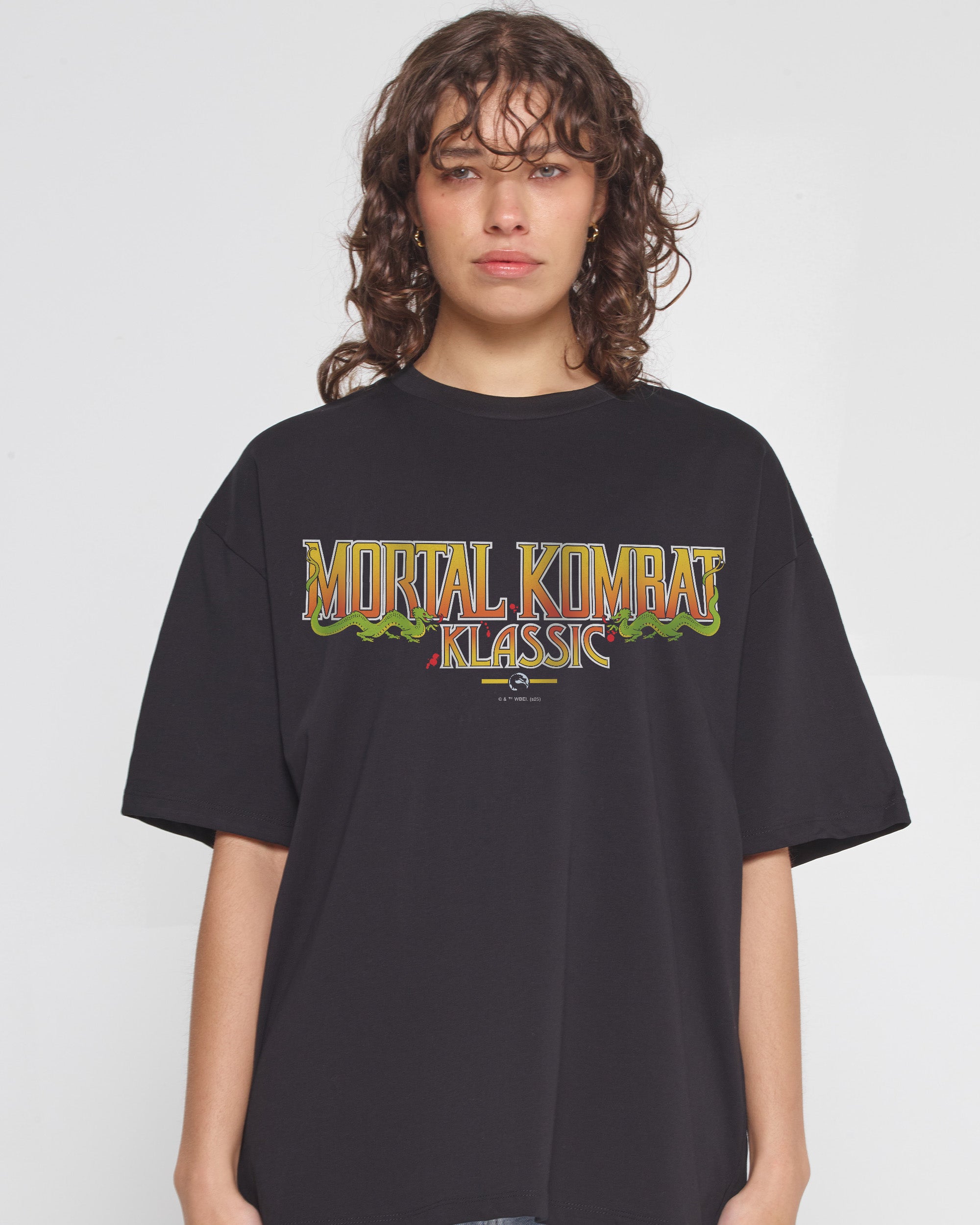 Mortal Kombat Klassic Logo Oversized Tee Threadheads Australia Online