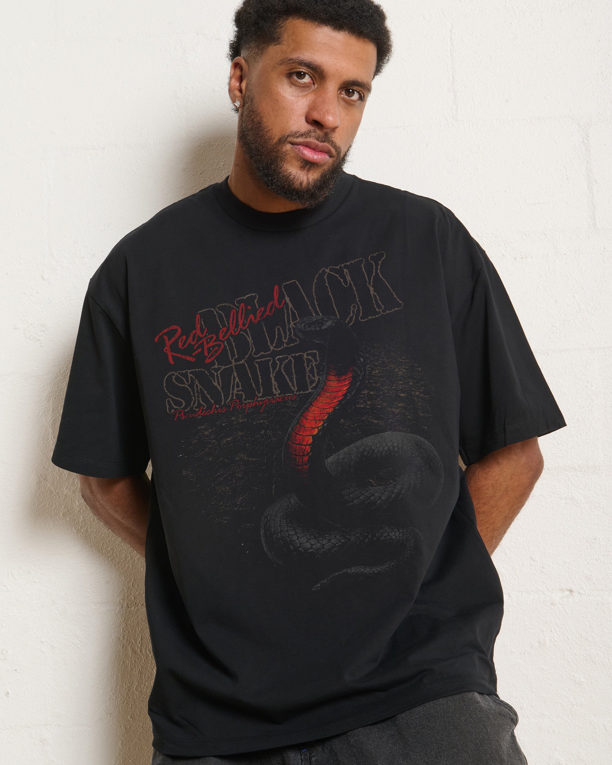 Red Bellied Black Snake Oversized Tee Online Australia