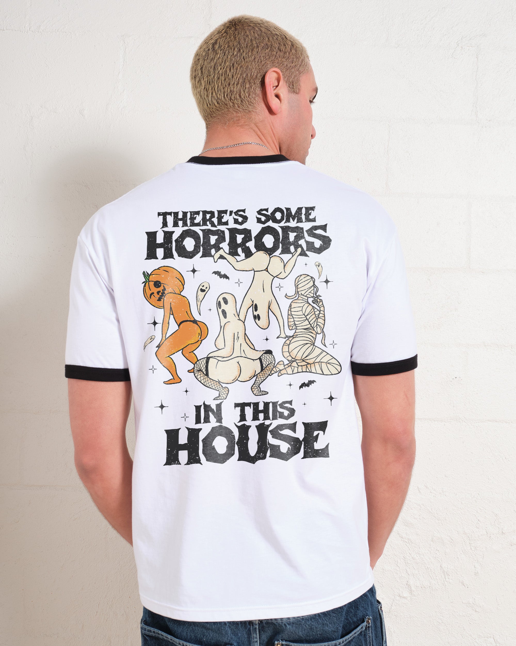 There's Some Horrors In This House Front and Back T-Shirt Australia Online