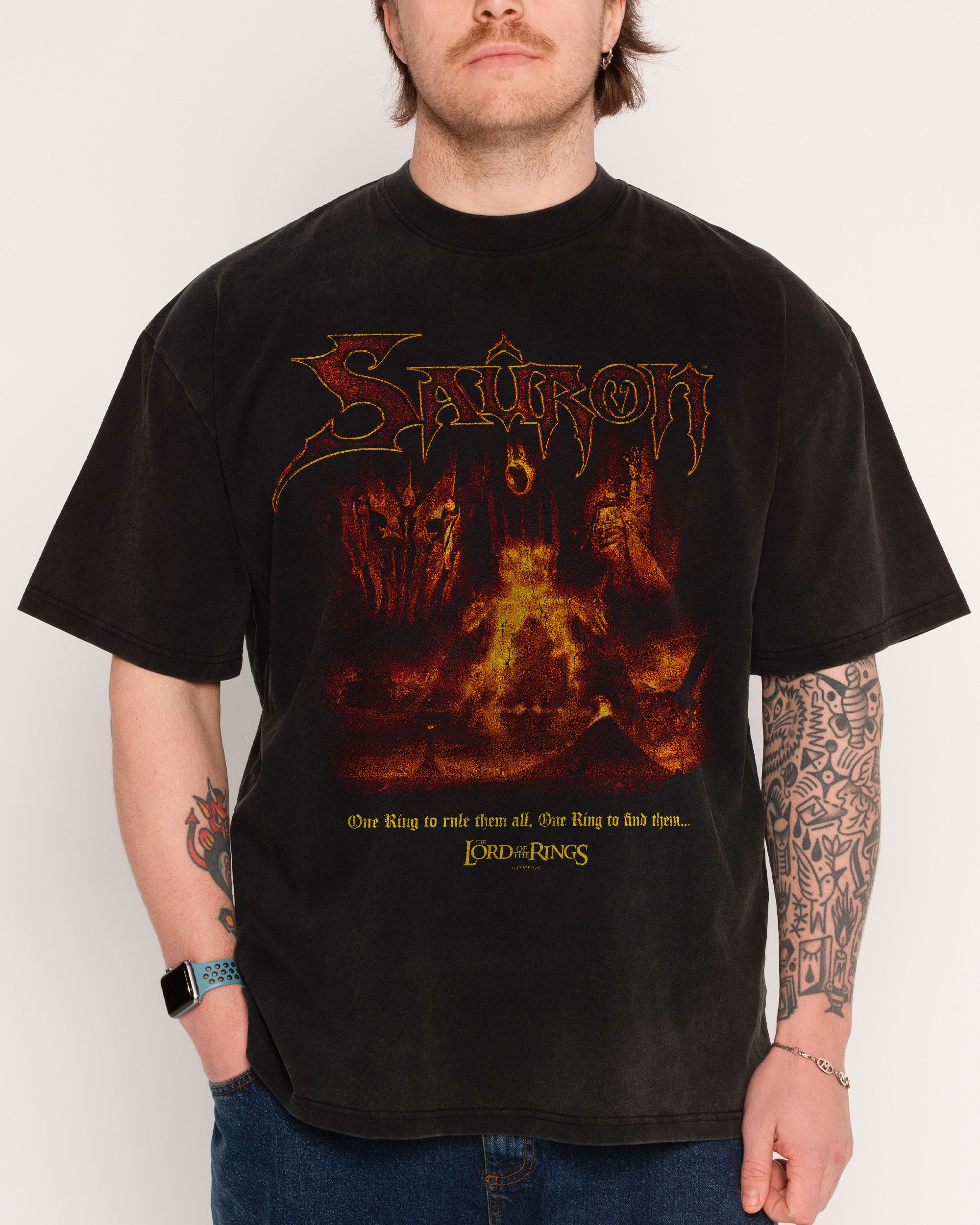Dark Lord Sauron Wash Tee Australia Threadheads Online