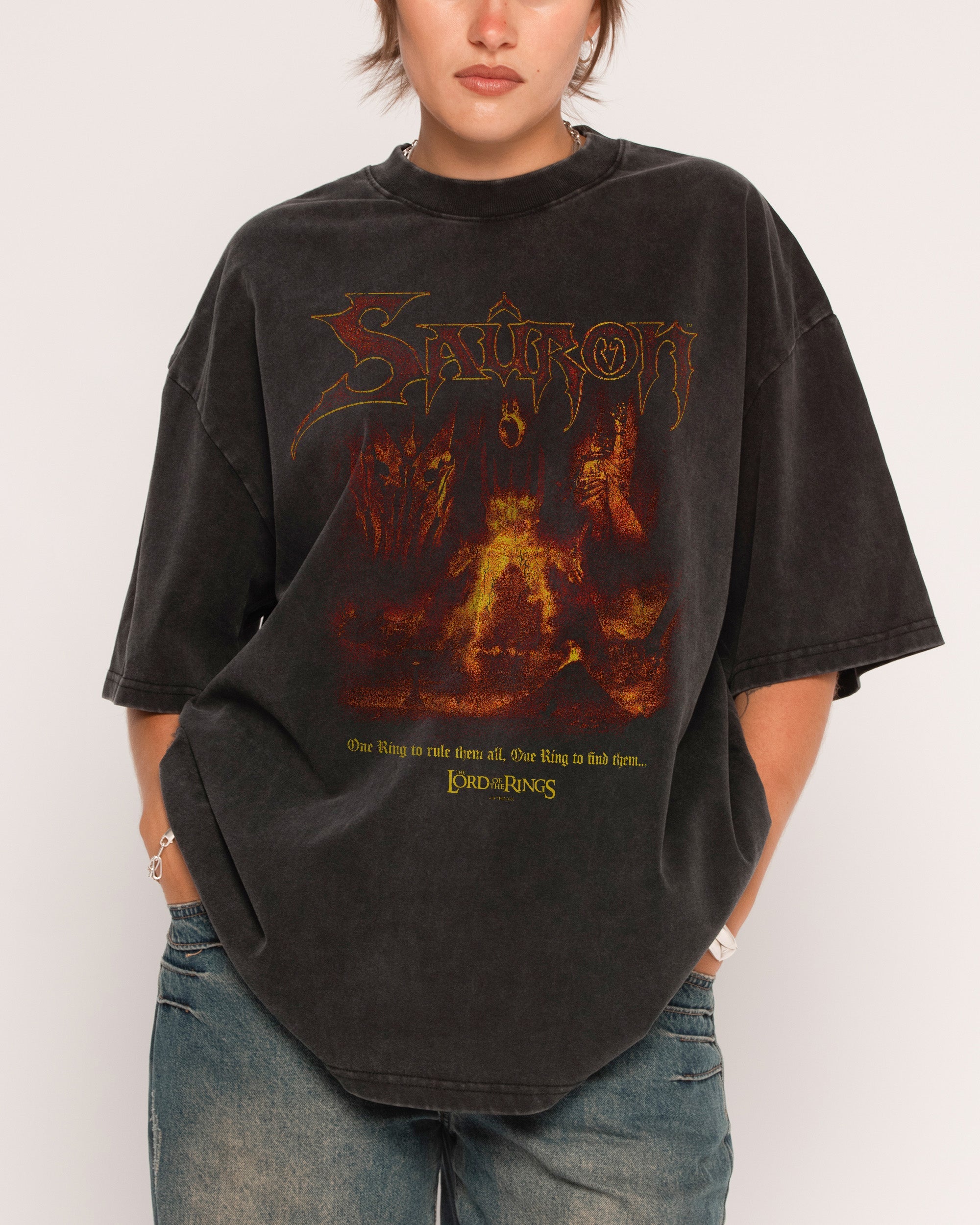 Dark Lord Sauron Wash Tee Australia Threadheads Online