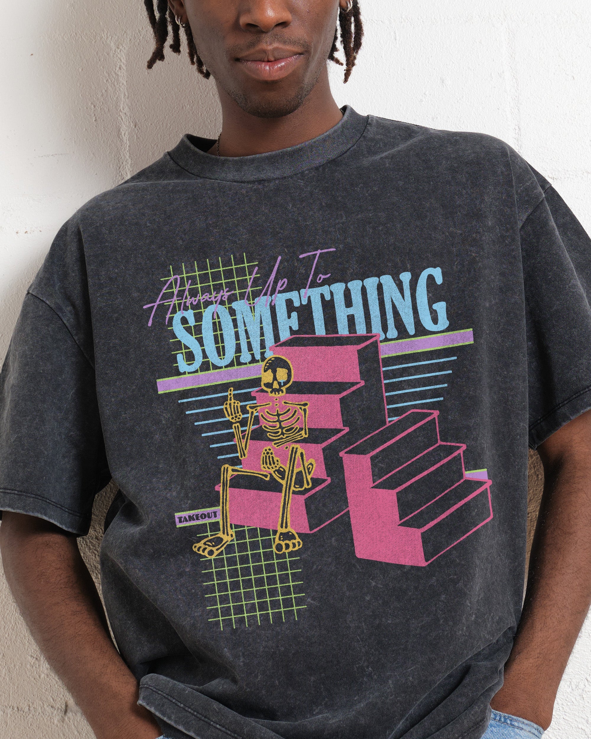 Always Up To Something Wash Tee Online Australia