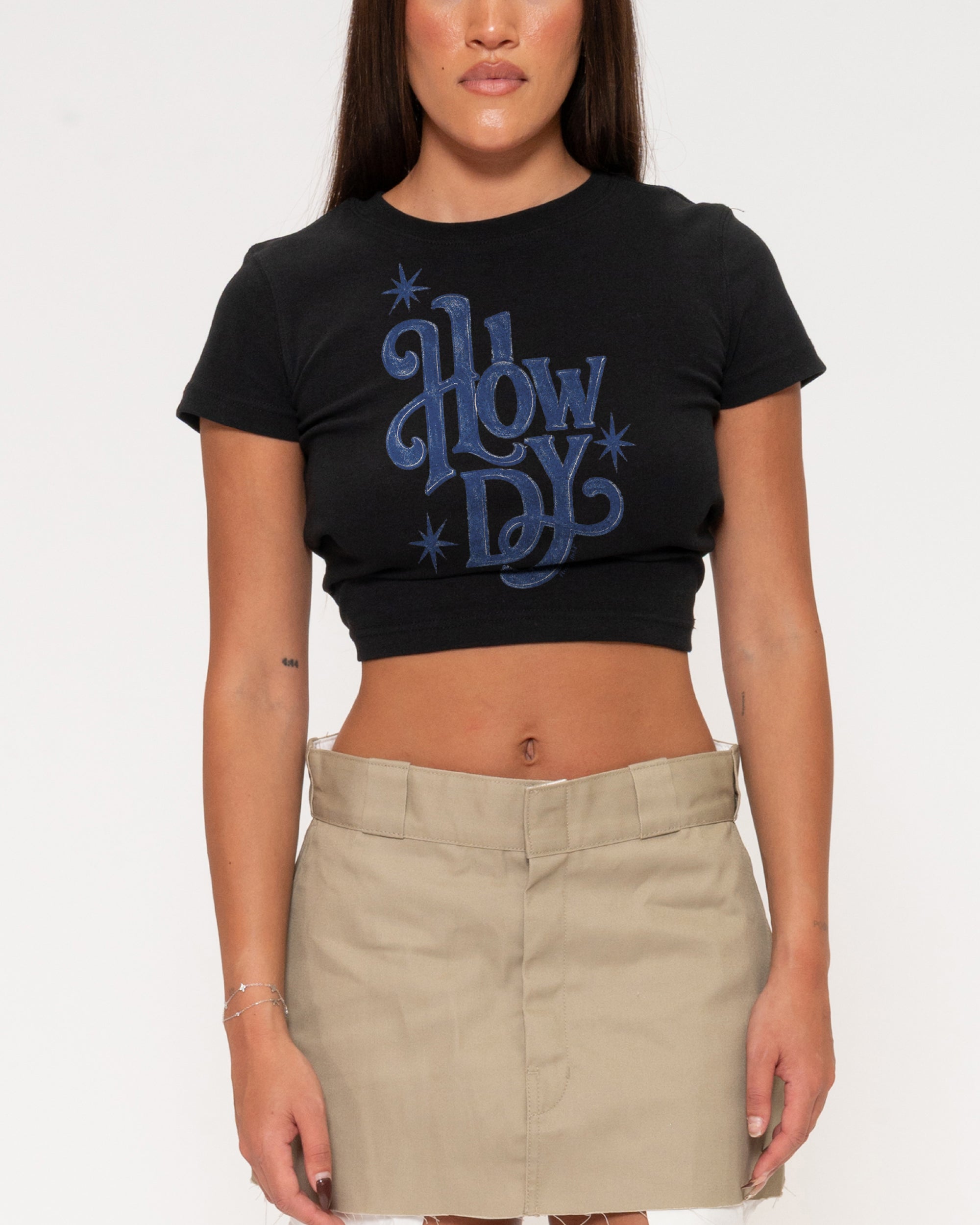Howdy Black Baby Tee