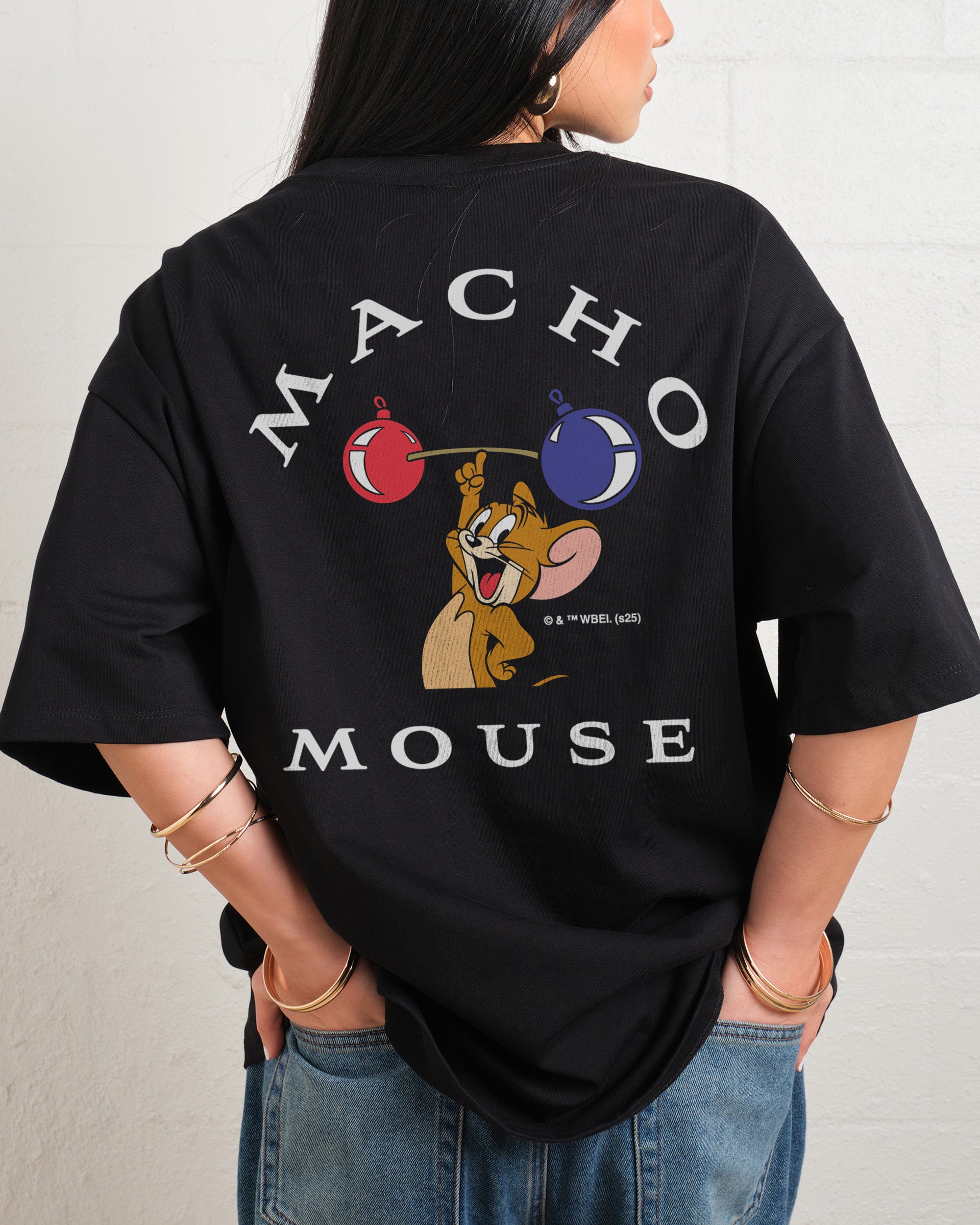 Macho Mouse Black Oversized Tee
