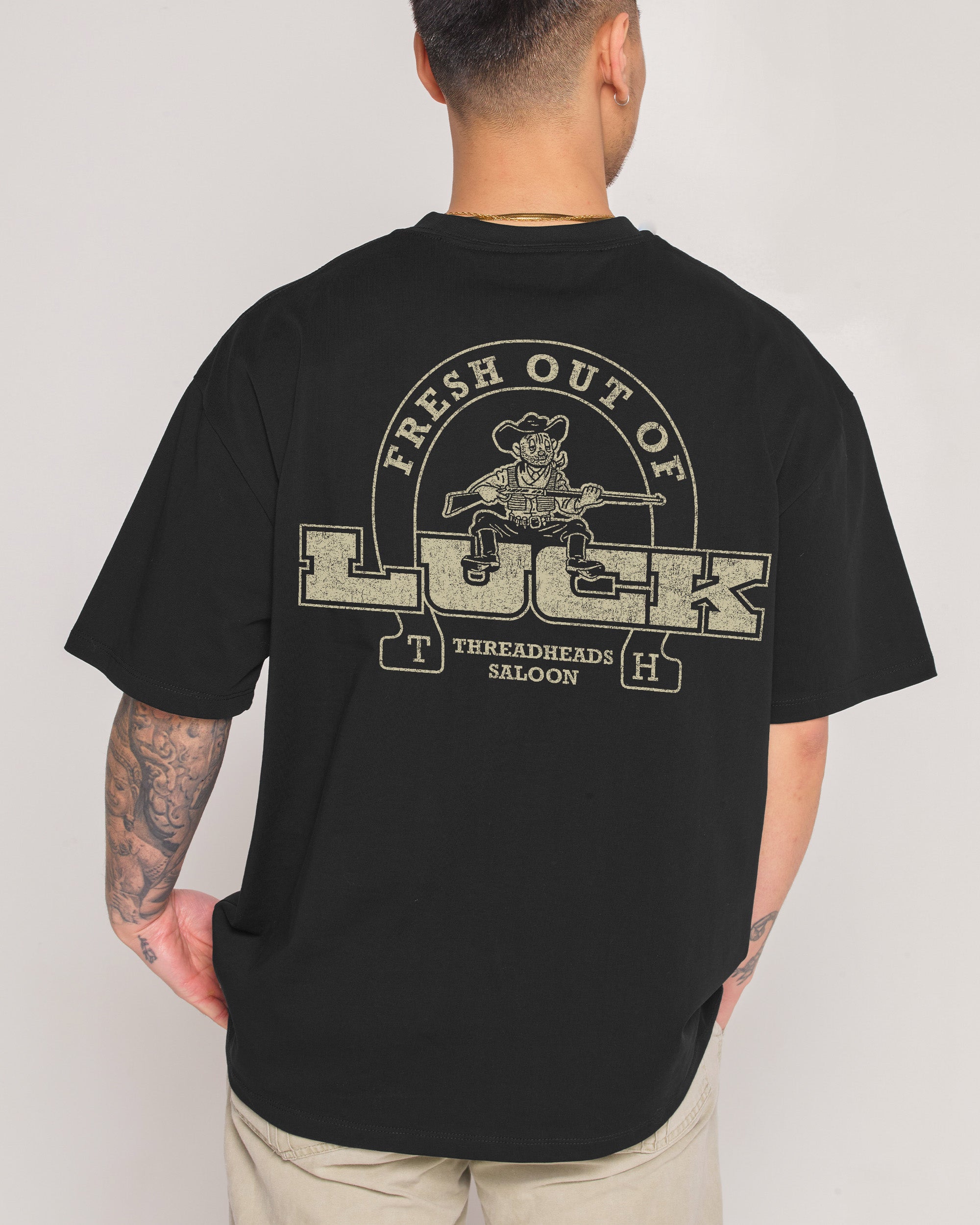 Fresh Out of Luck Black Oversized Tee