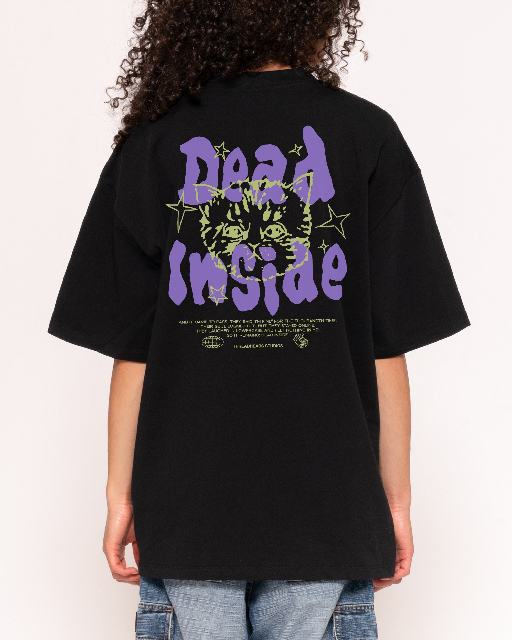 Dead Inside 26 Black Oversized Tee