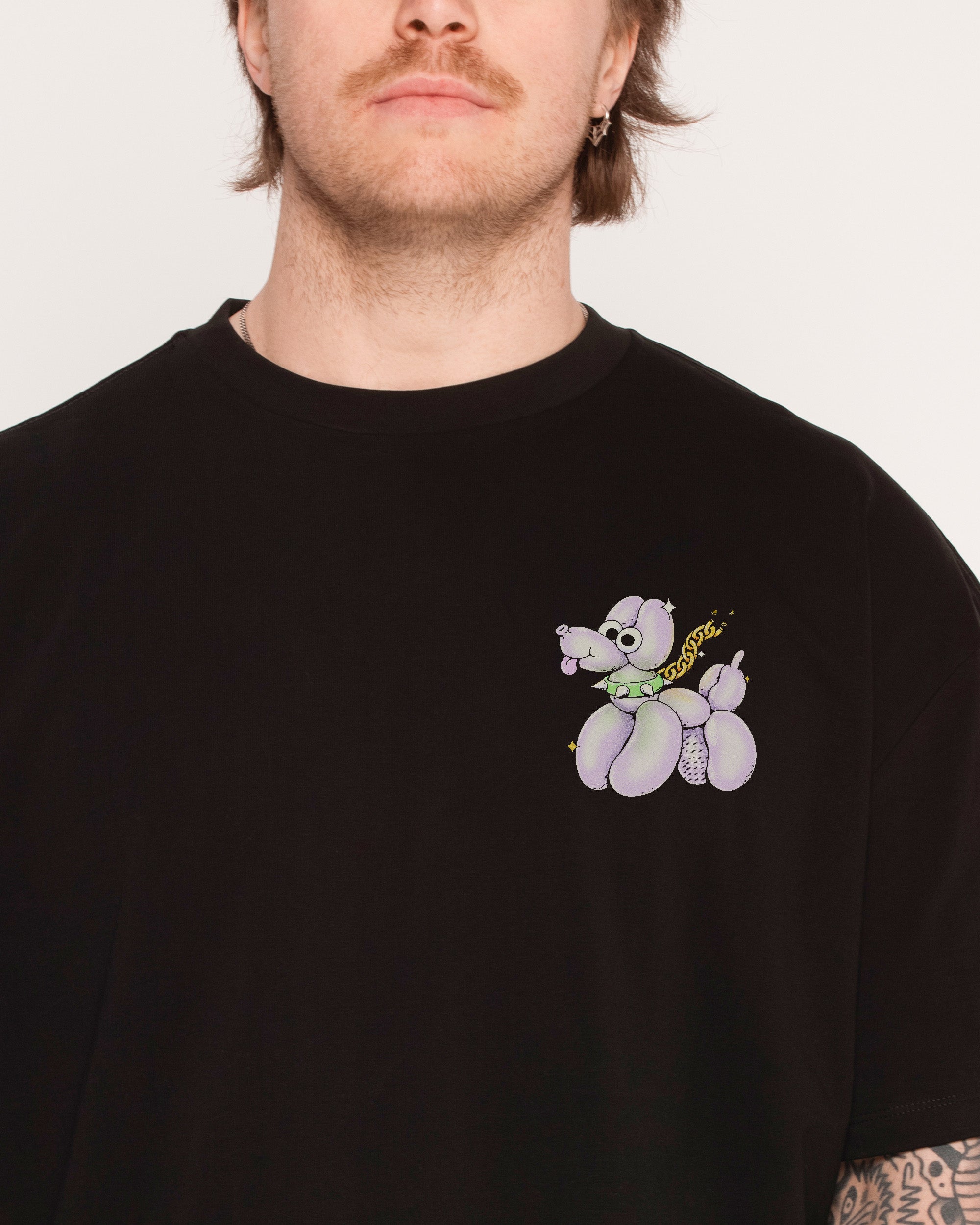 Still Tough Despite My Gentle Demeanour Black Oversized Tee