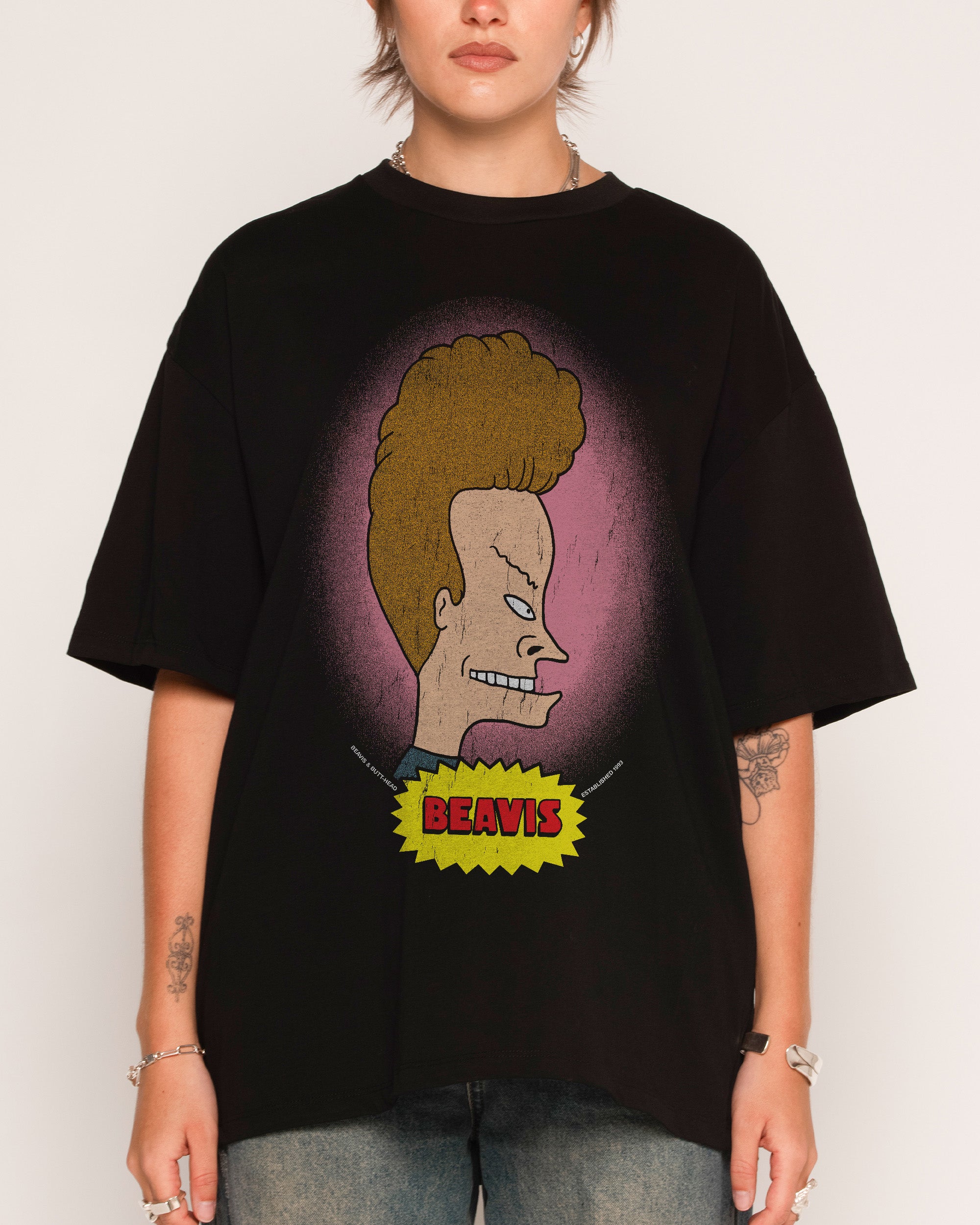 Face Off Oversized Tee | Beavis And Butt-Head | Threadheads