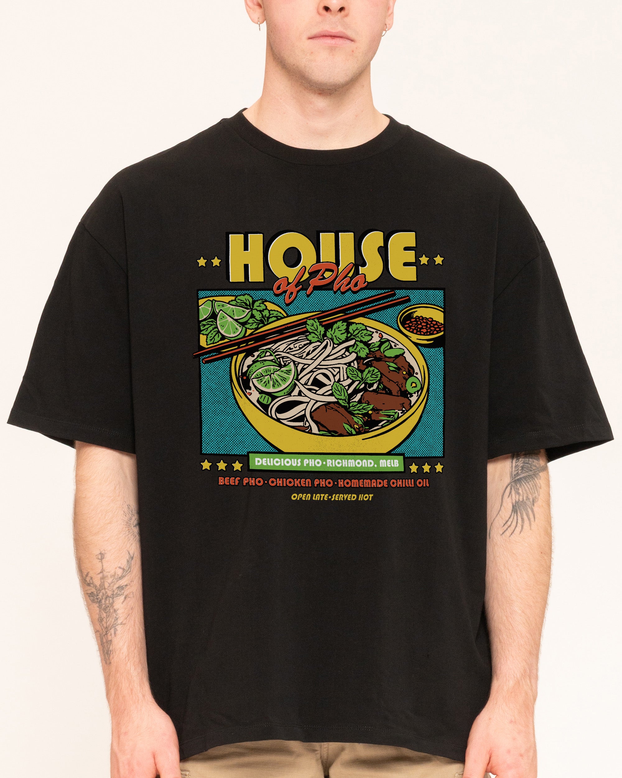 House of Pho Black Oversized Tee