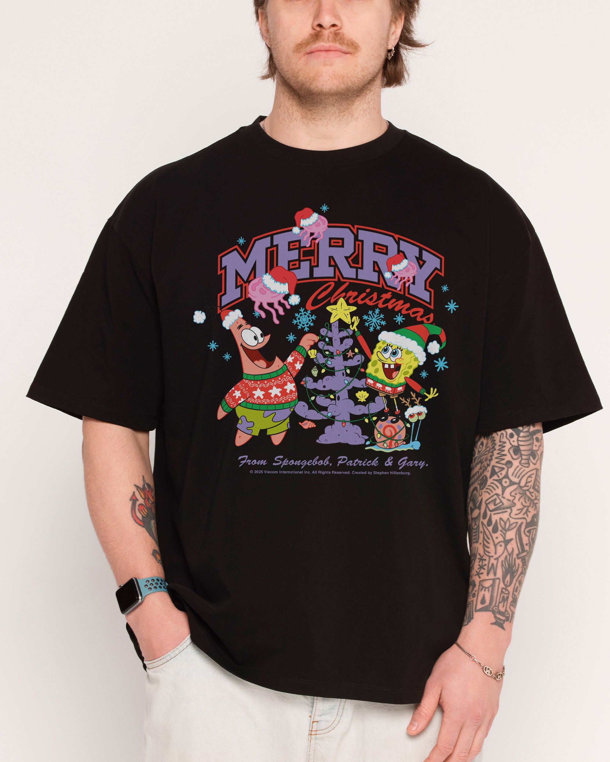 Shellebrate The Holidays Black Oversized Tee