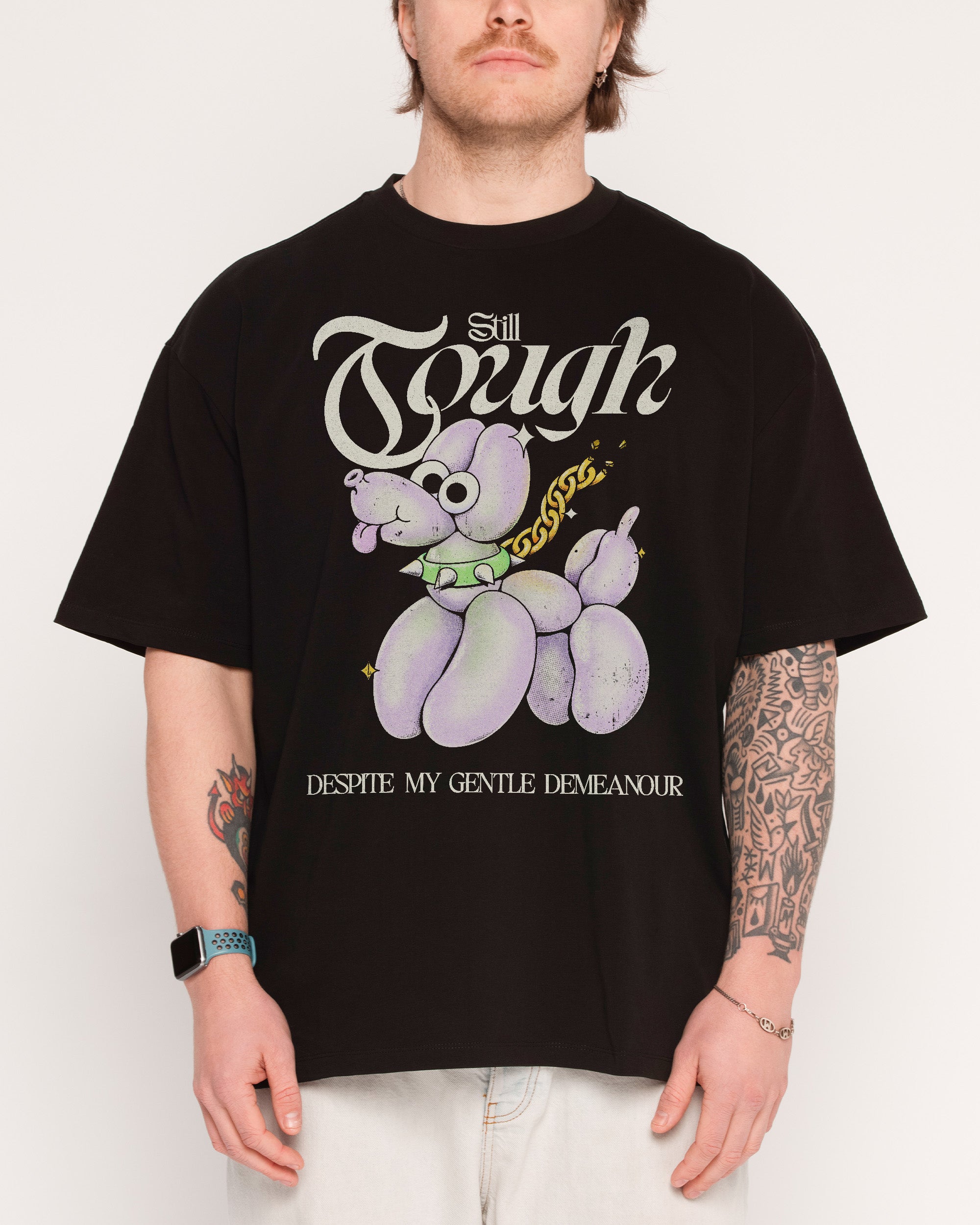 Still Tough Black Oversized Tee