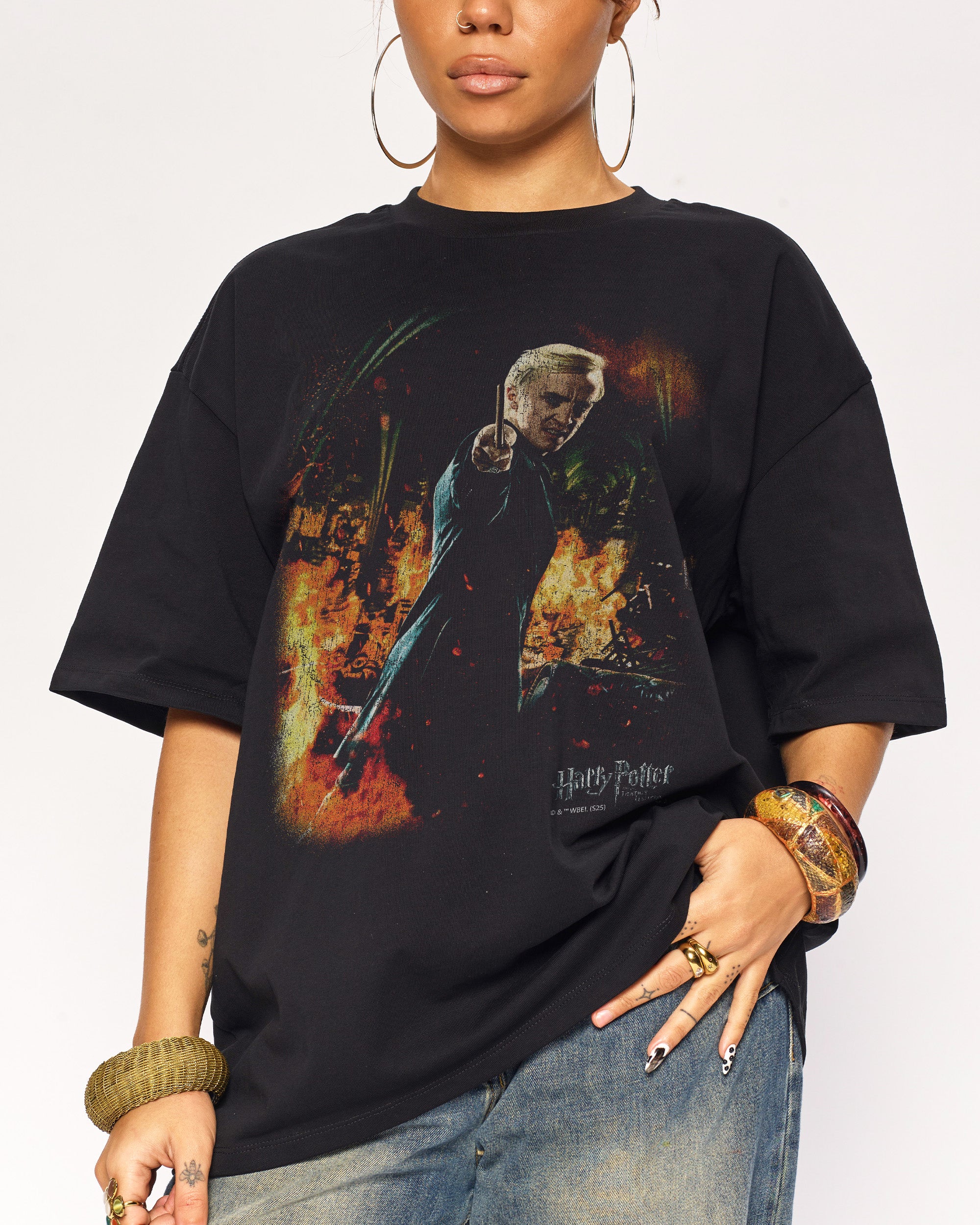 Draco Black Oversized Tee