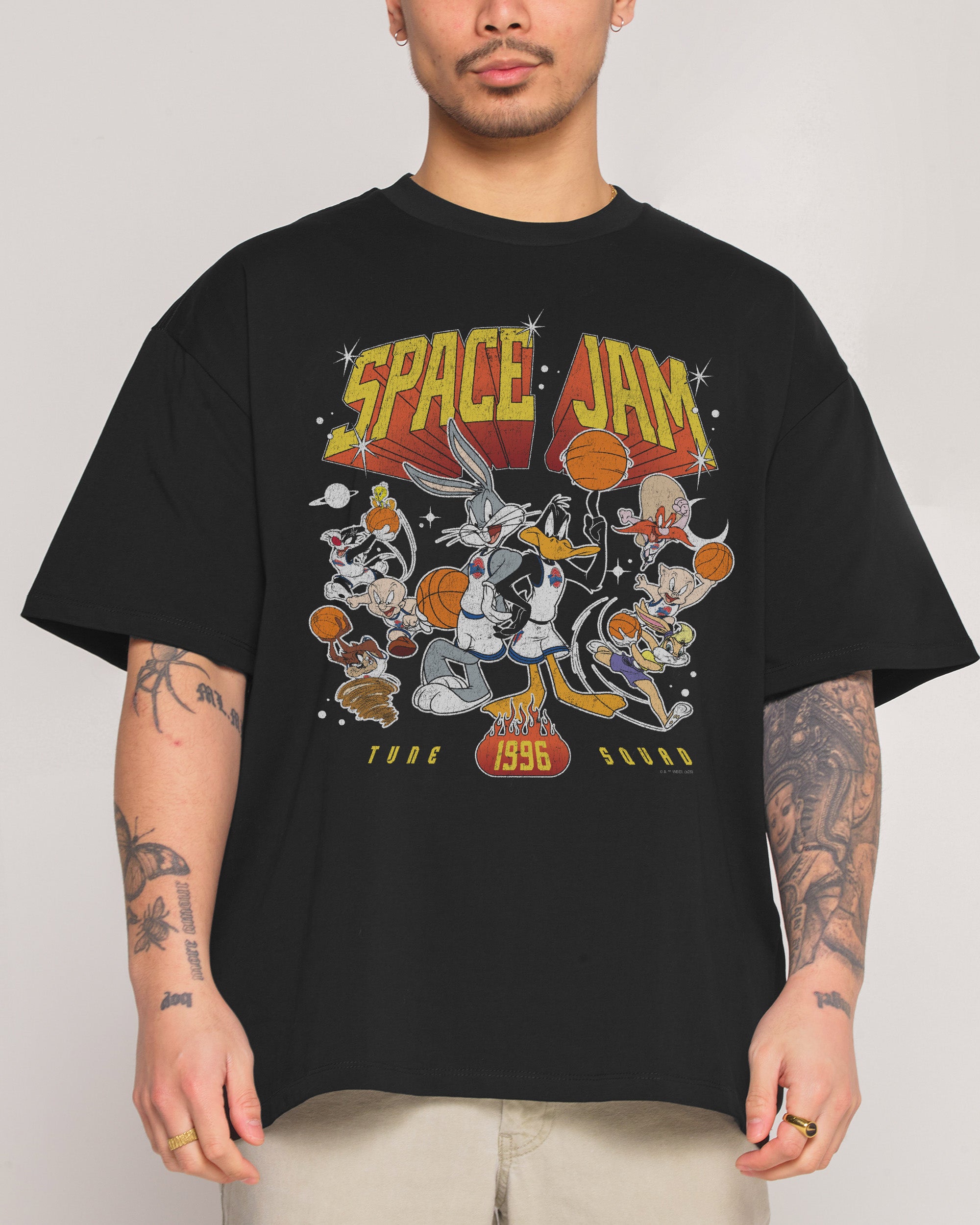 Tune Squad 1996 Black Oversized Tee