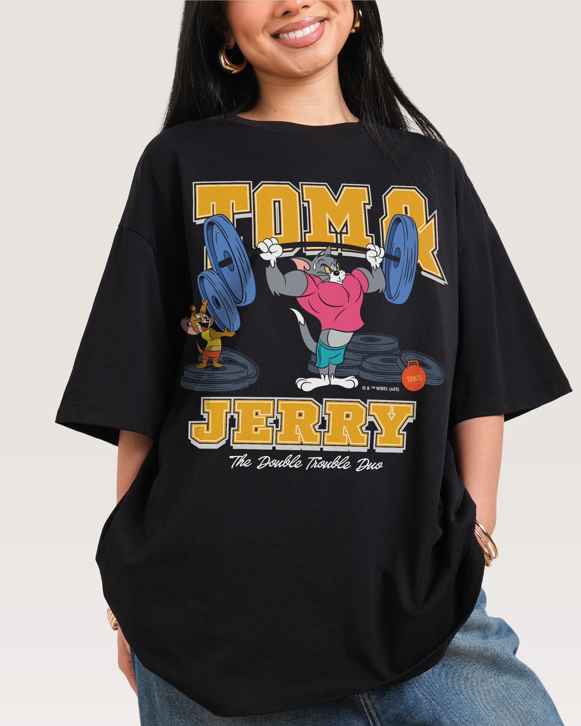 The Double Trouble Duo Black Oversized Tee