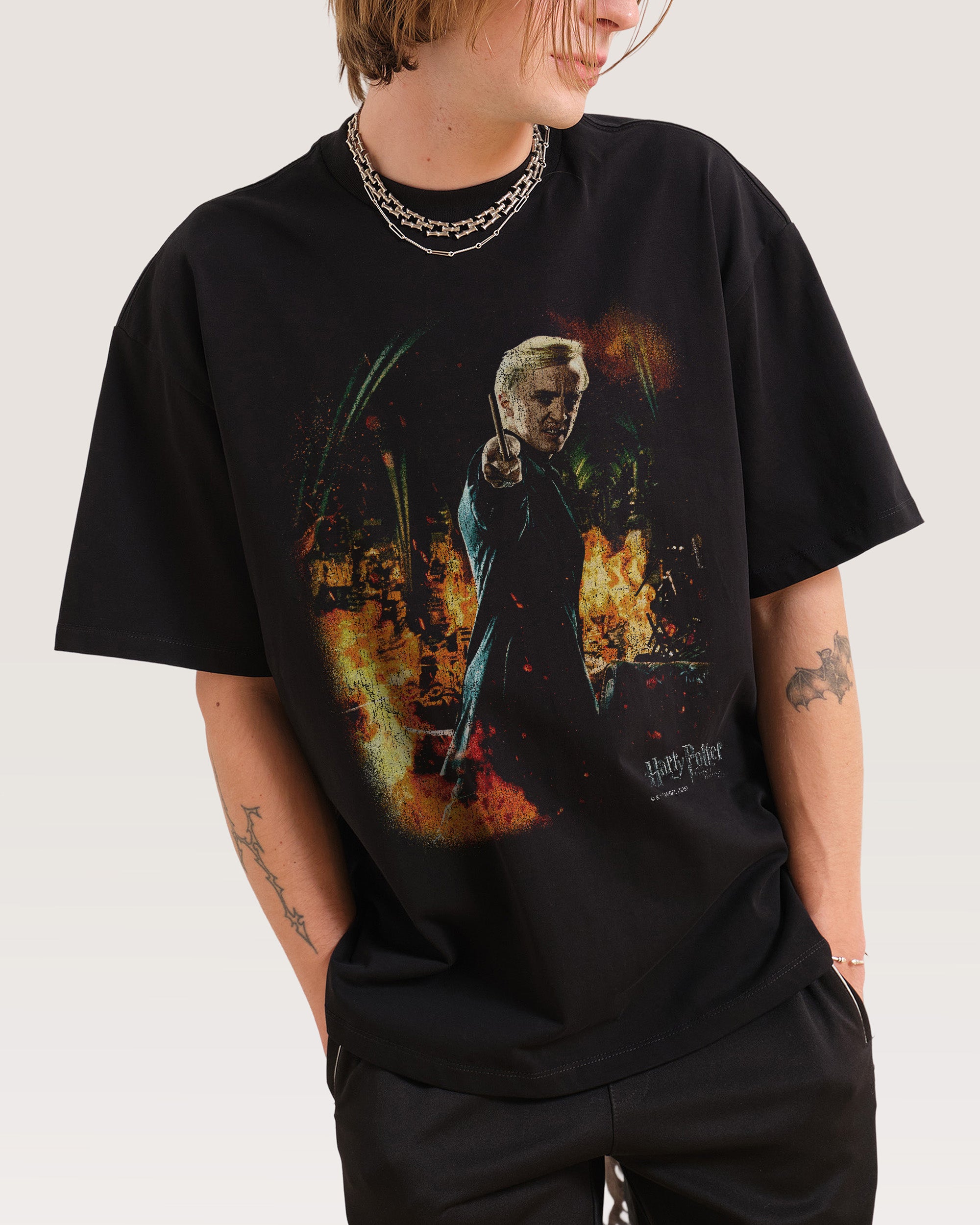Draco Black Oversized Tee