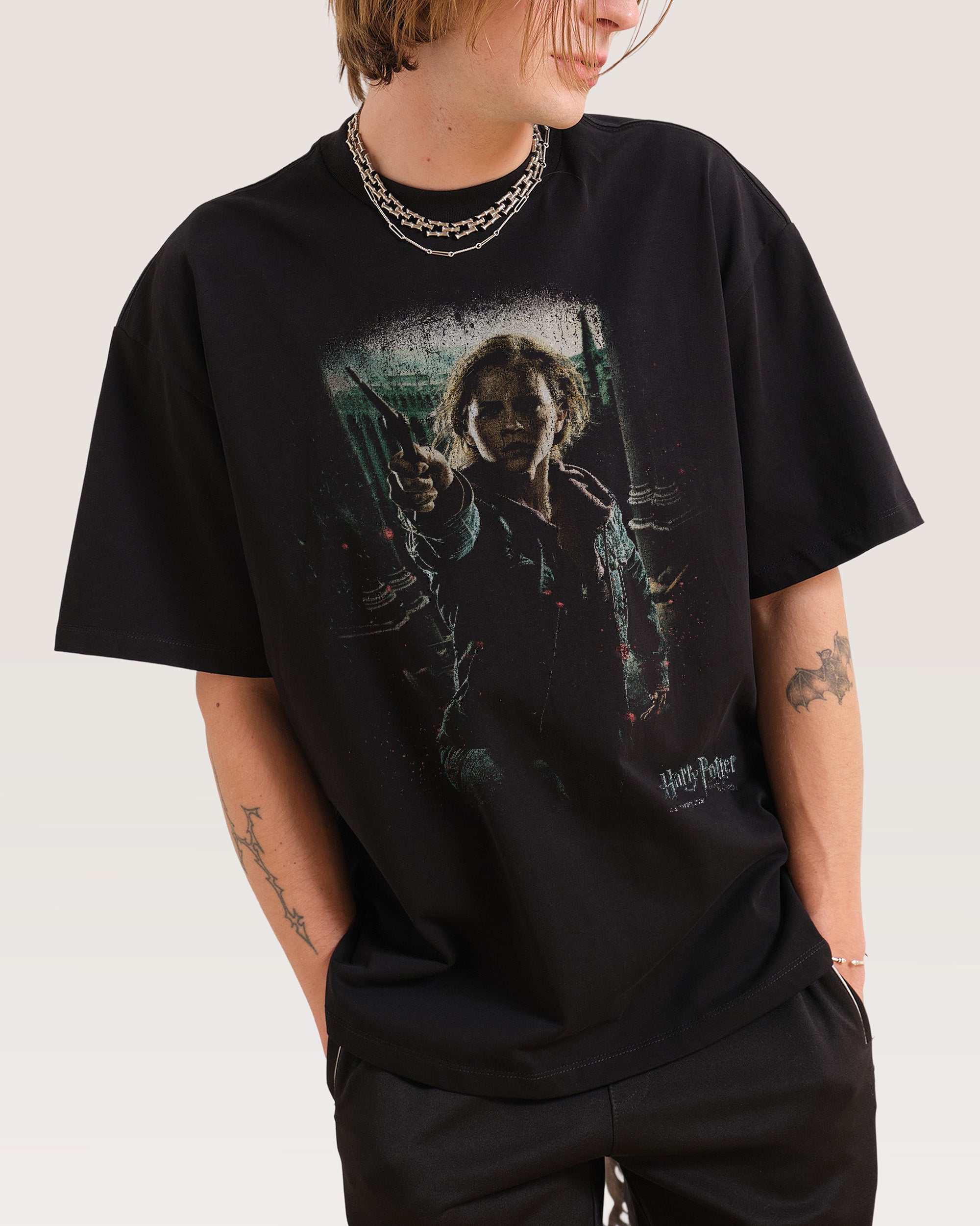Hermione Black Oversized Tee