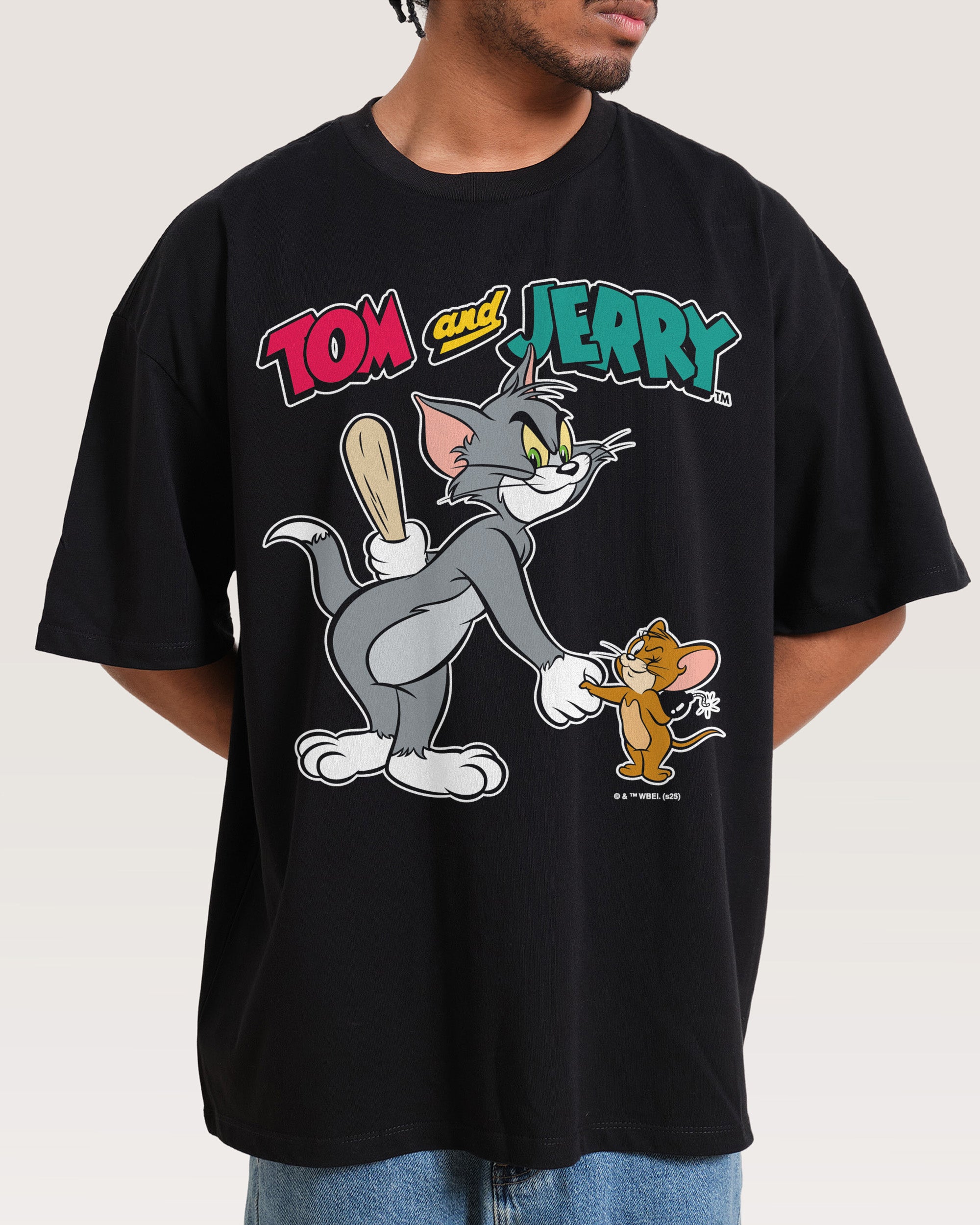 Best Friends Black Oversized Tee