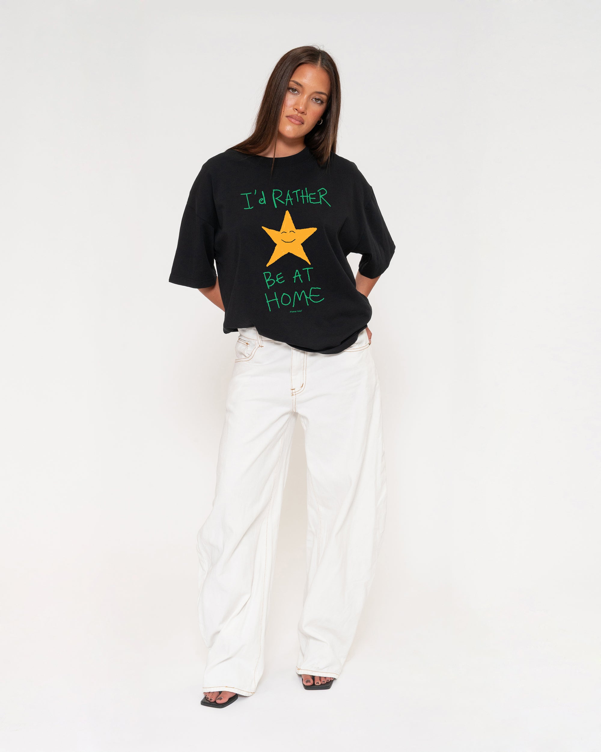 I'd Rather Be At Home Boxy Tee