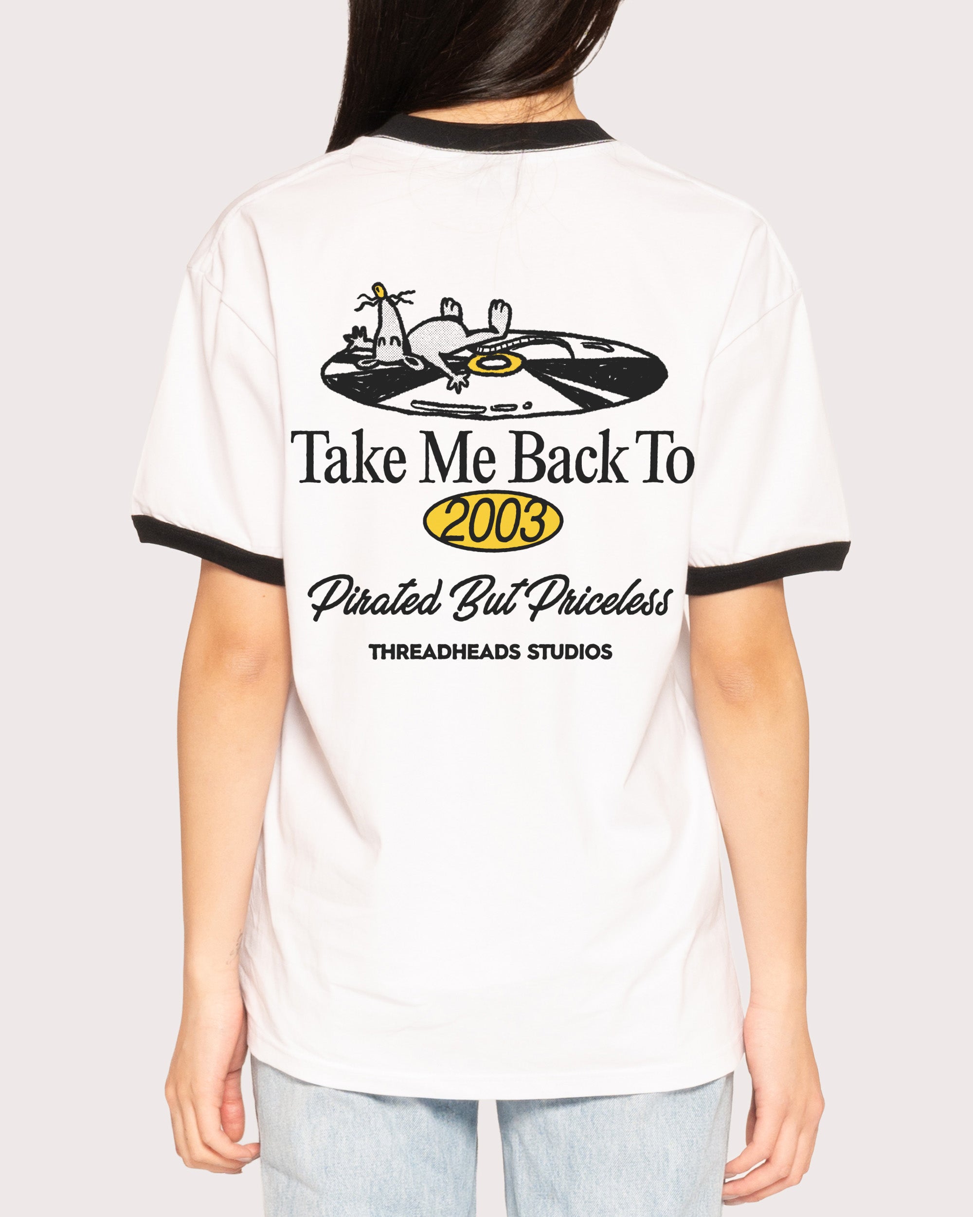 Back to 2003 Black Ringer T-Shirt