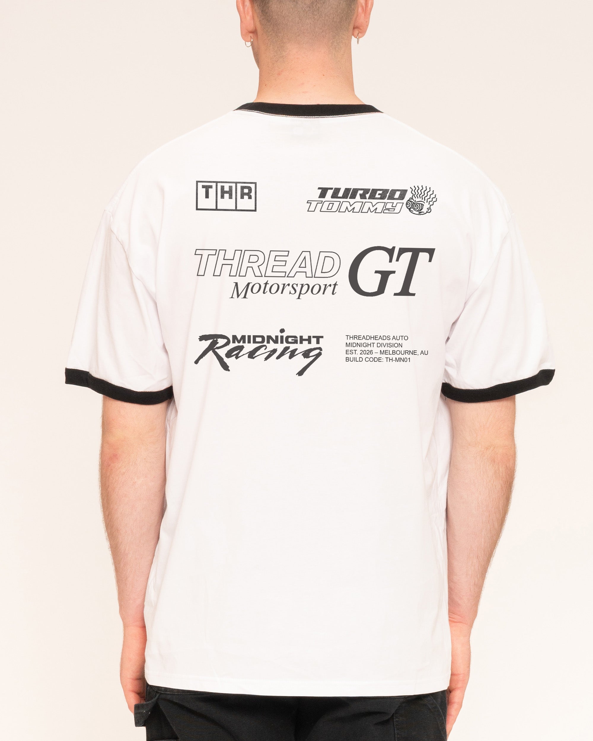 Midnight Racing One Black Ringer T-Shirt