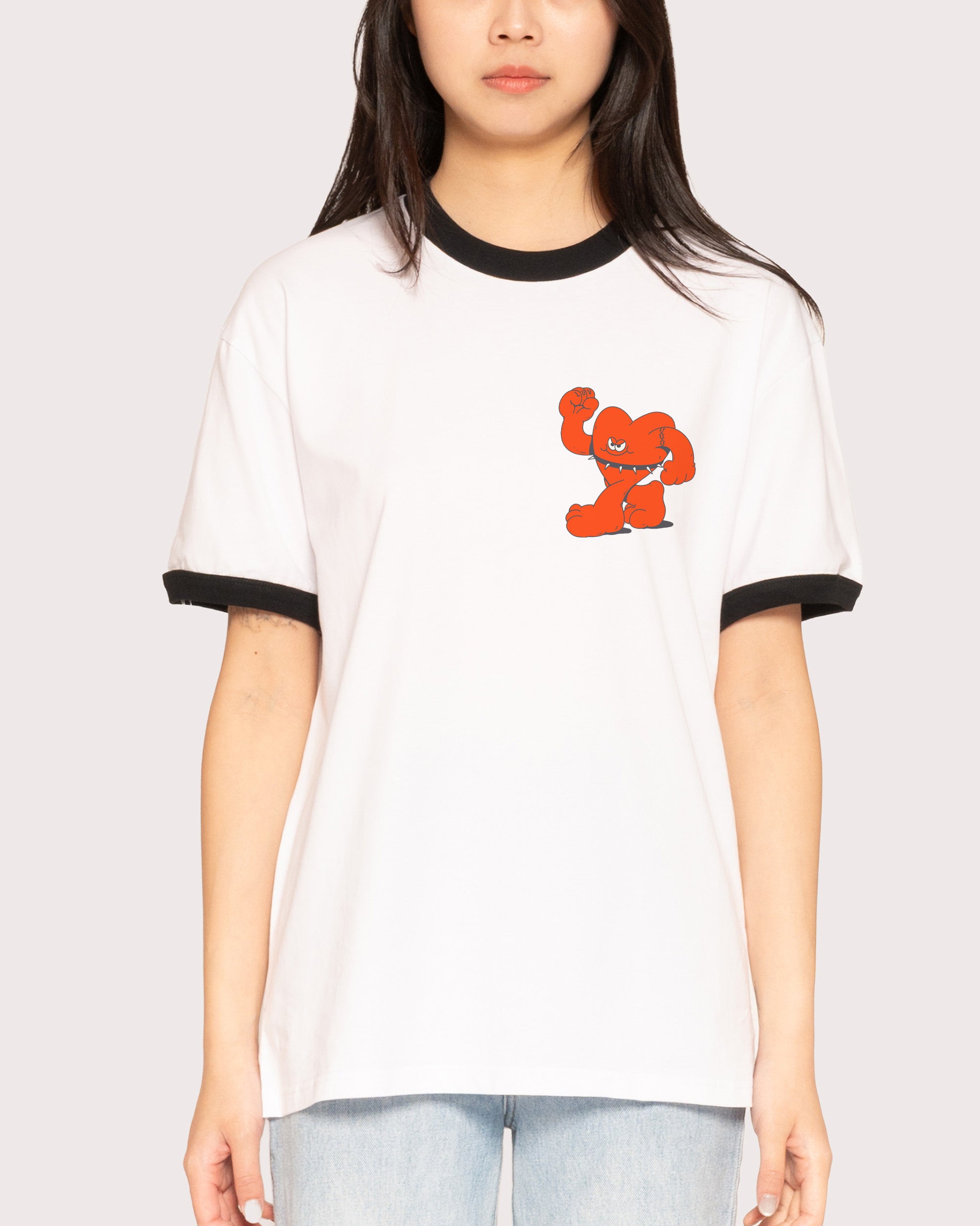 Hardcore Heartcore Black Ringer T-Shirt