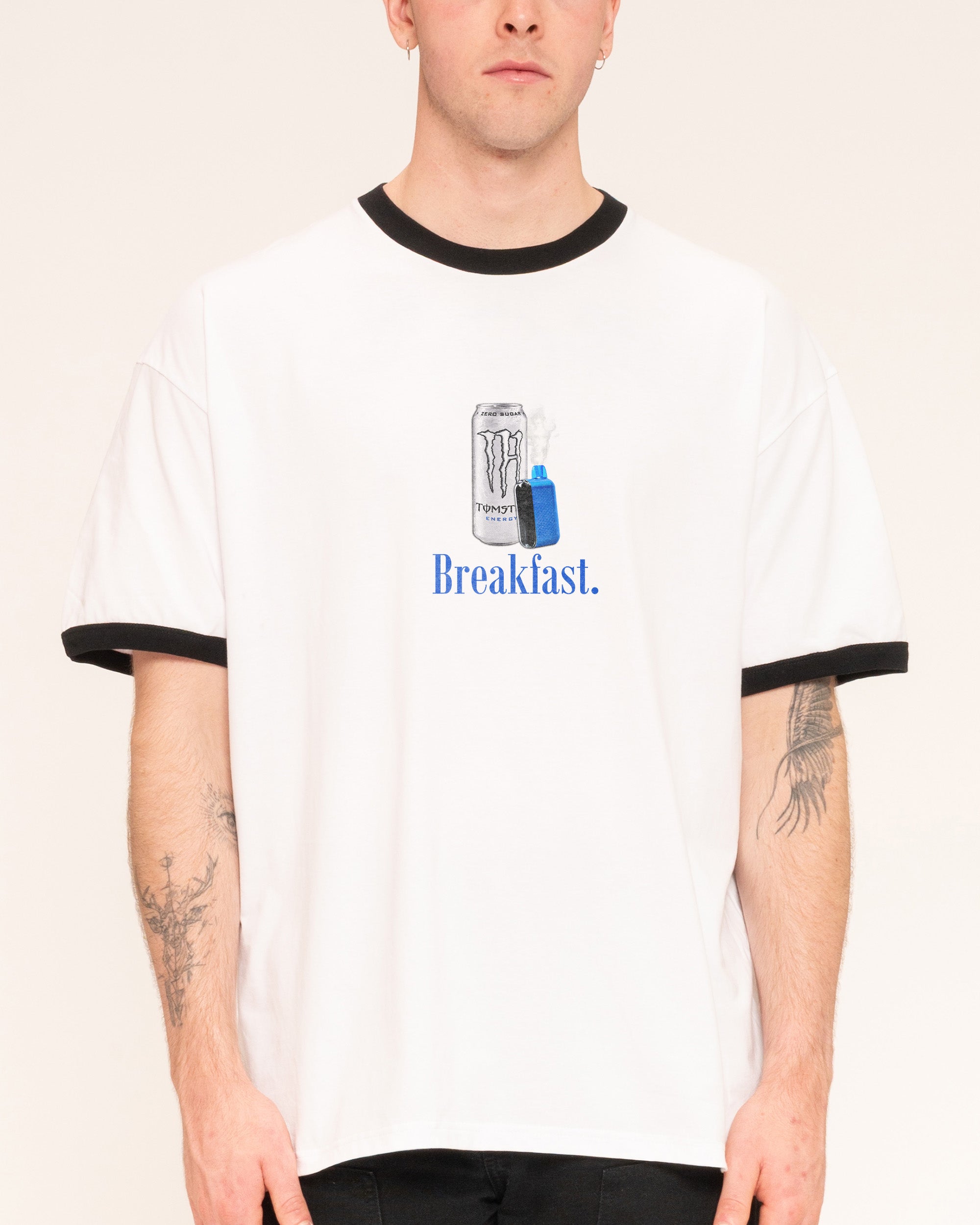 Mad Dog Breakfast Black Ringer T-Shirt