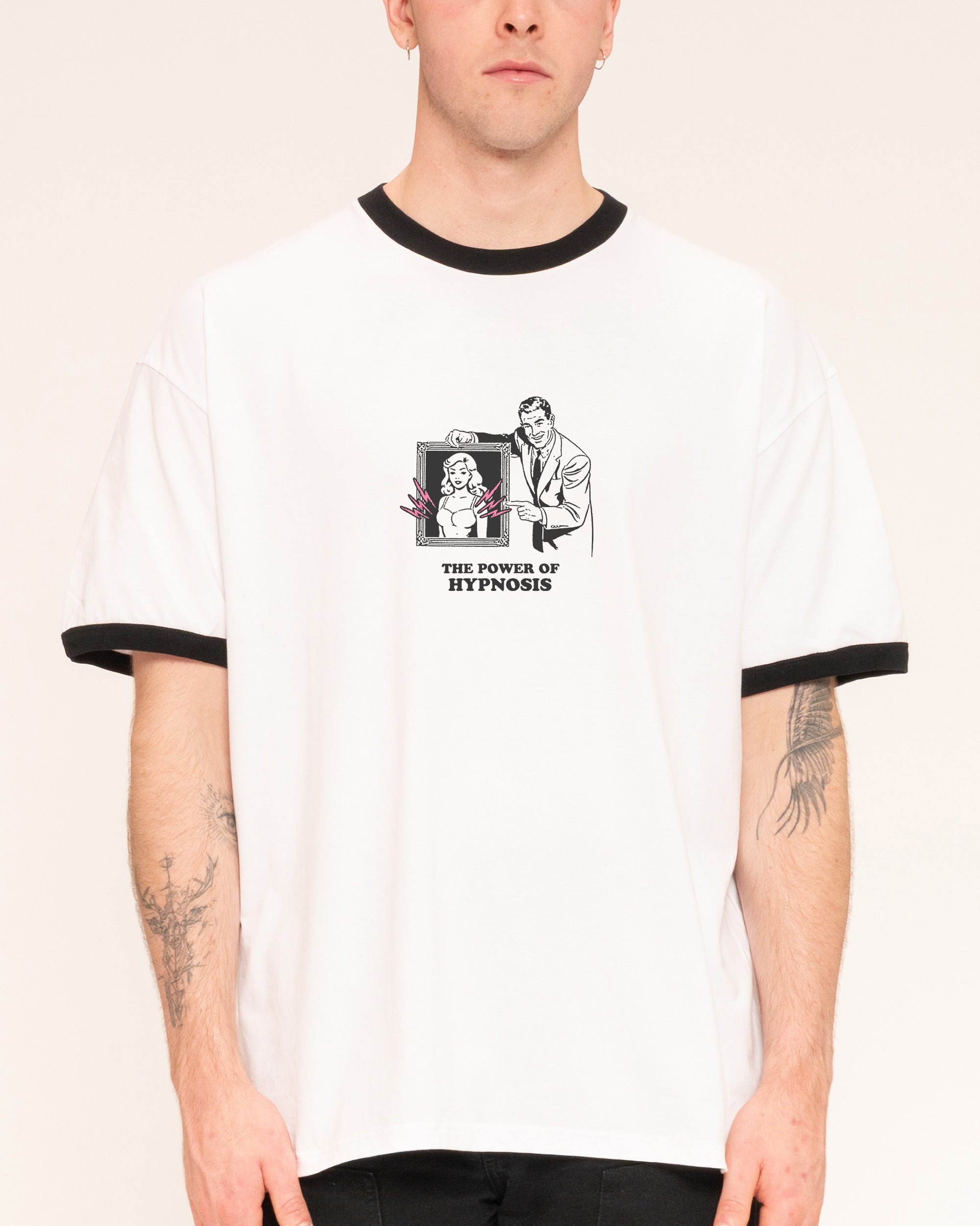 The Power of Hypnosis Black Ringer T-Shirt