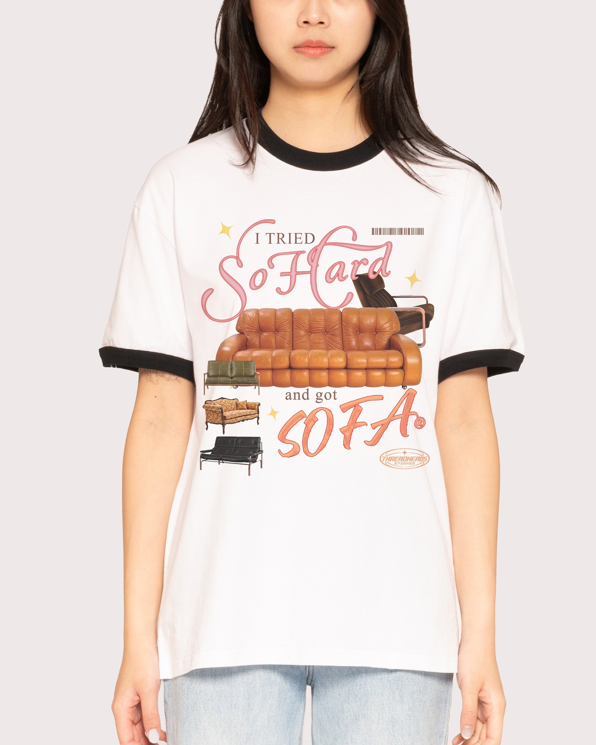 I Tried So Hard and Got Sofa Black Ringer T-Shirt