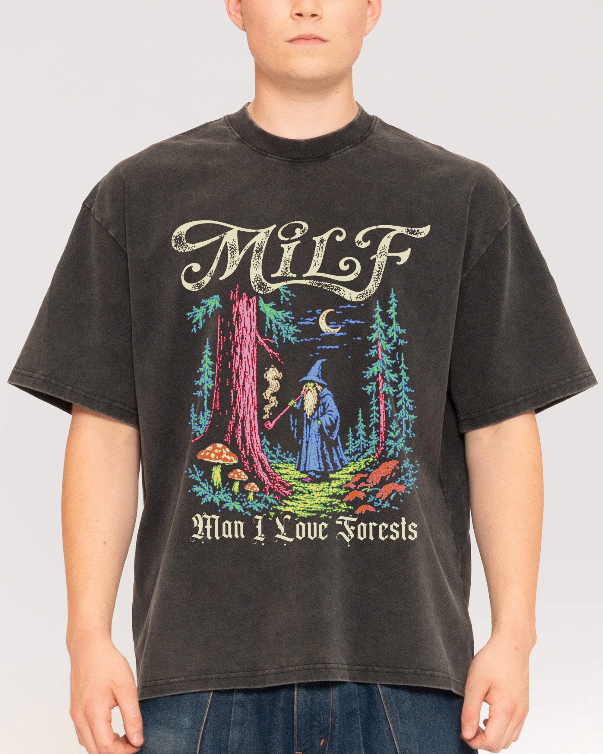 Man I Love Forests Black Stone Oversized Tee