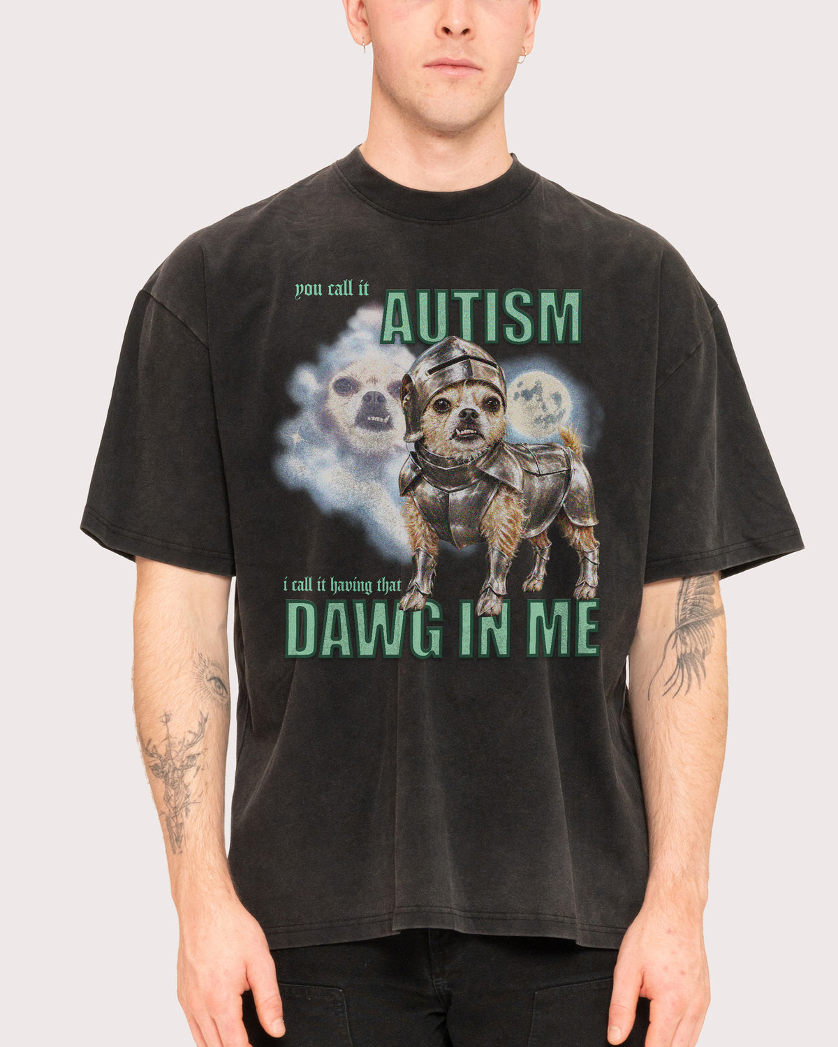 Dawg in Me Black Stone Oversized Tee