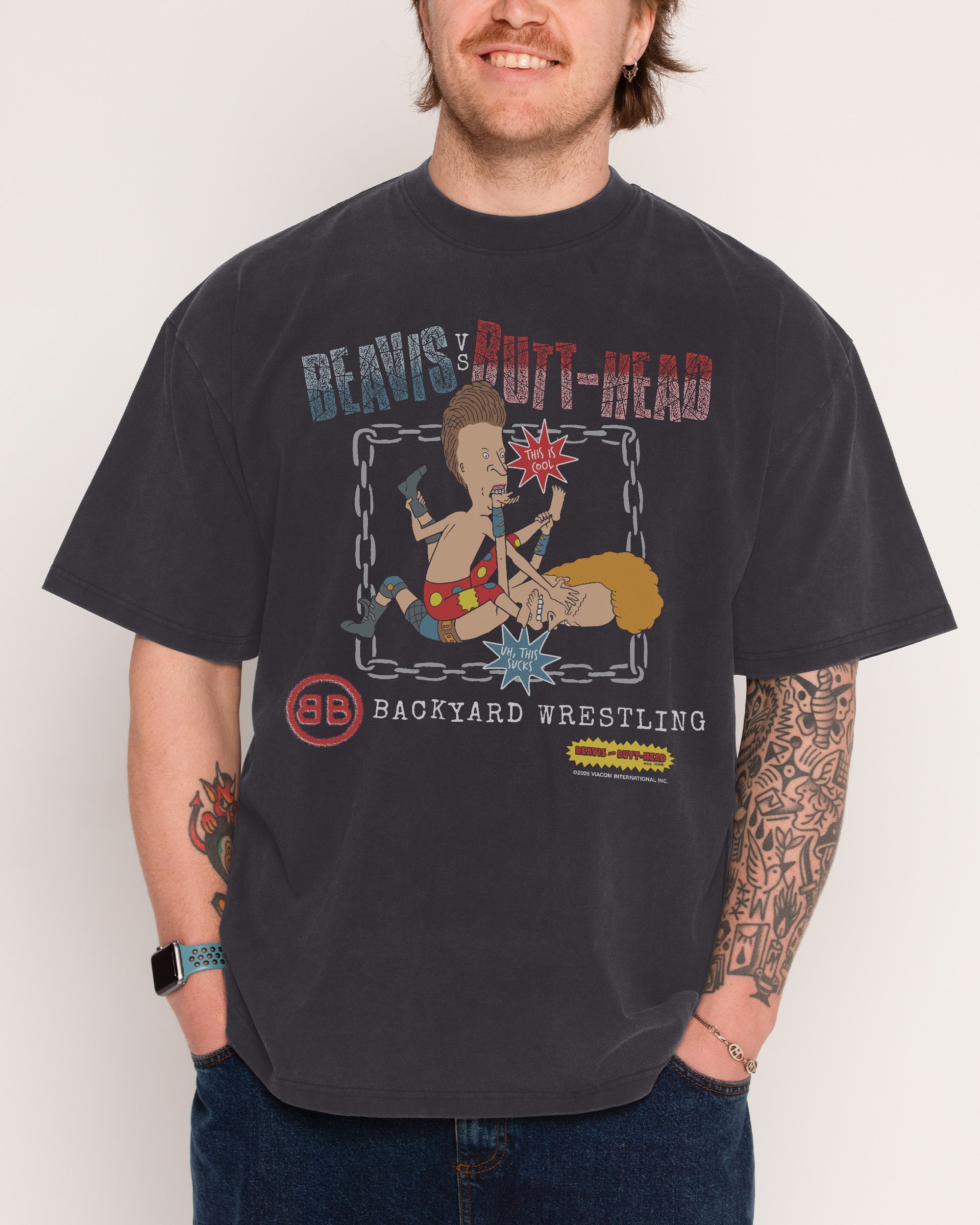 Backyard Wrestling Black Wash Tee