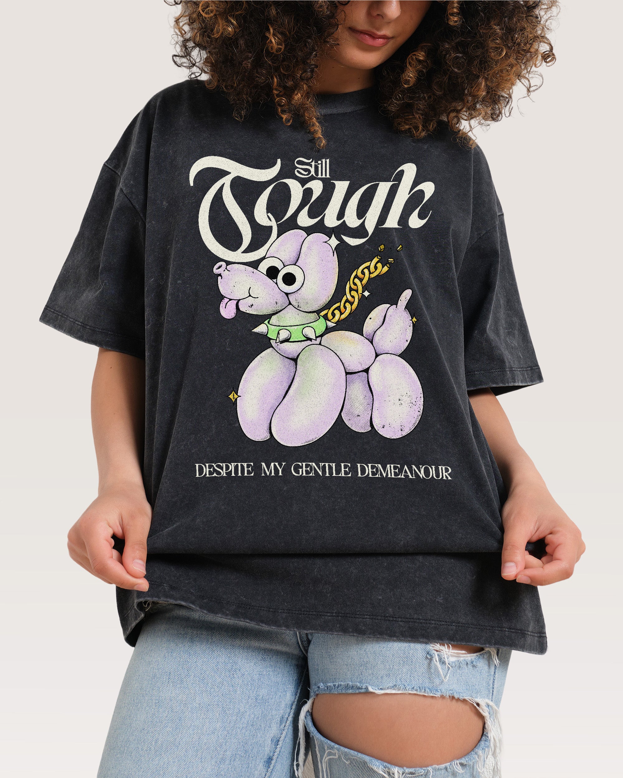 Still Tough Black Wash Tee