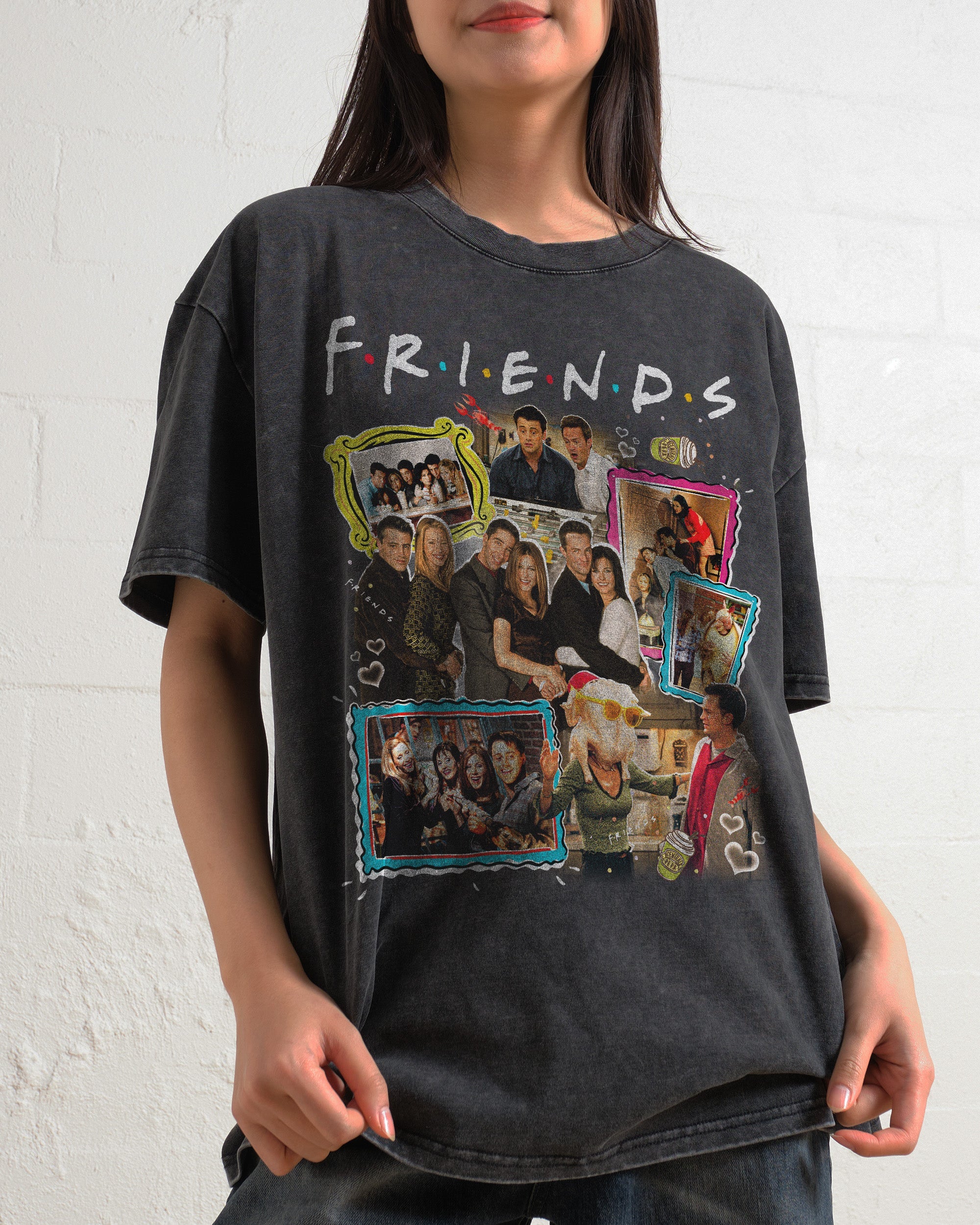 Friends Bootleg Wash Tee Australia Online Black Stone