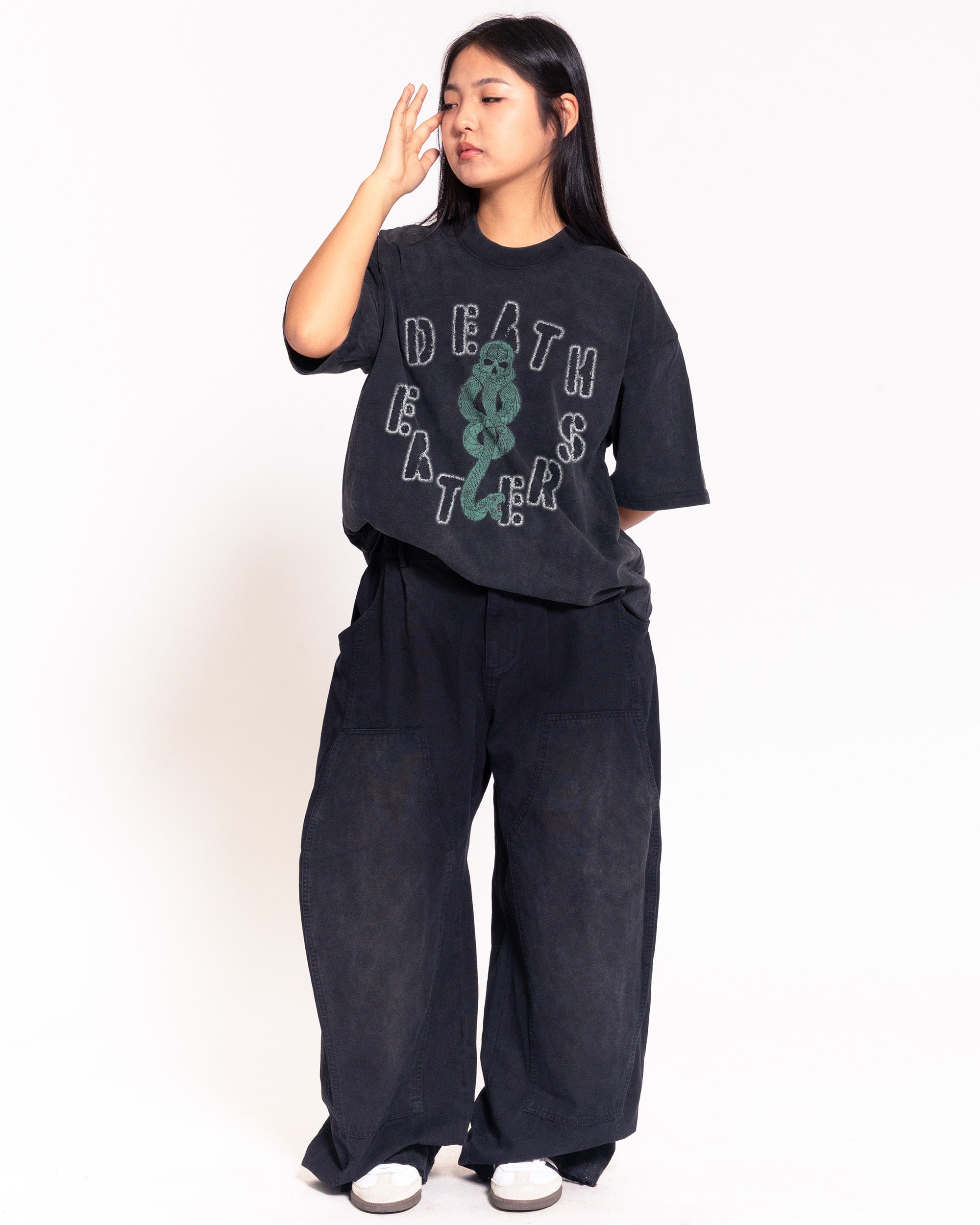 Death Eaters Black Oversized Tee