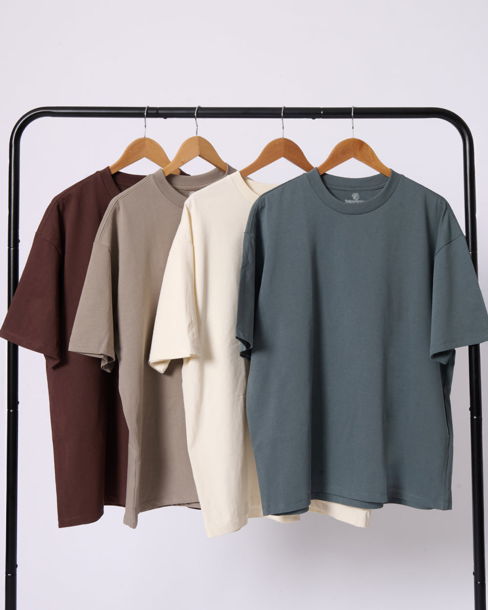 Oversized Tee 4 Pack: Brown, Buff, Natural, Sage Online Australia