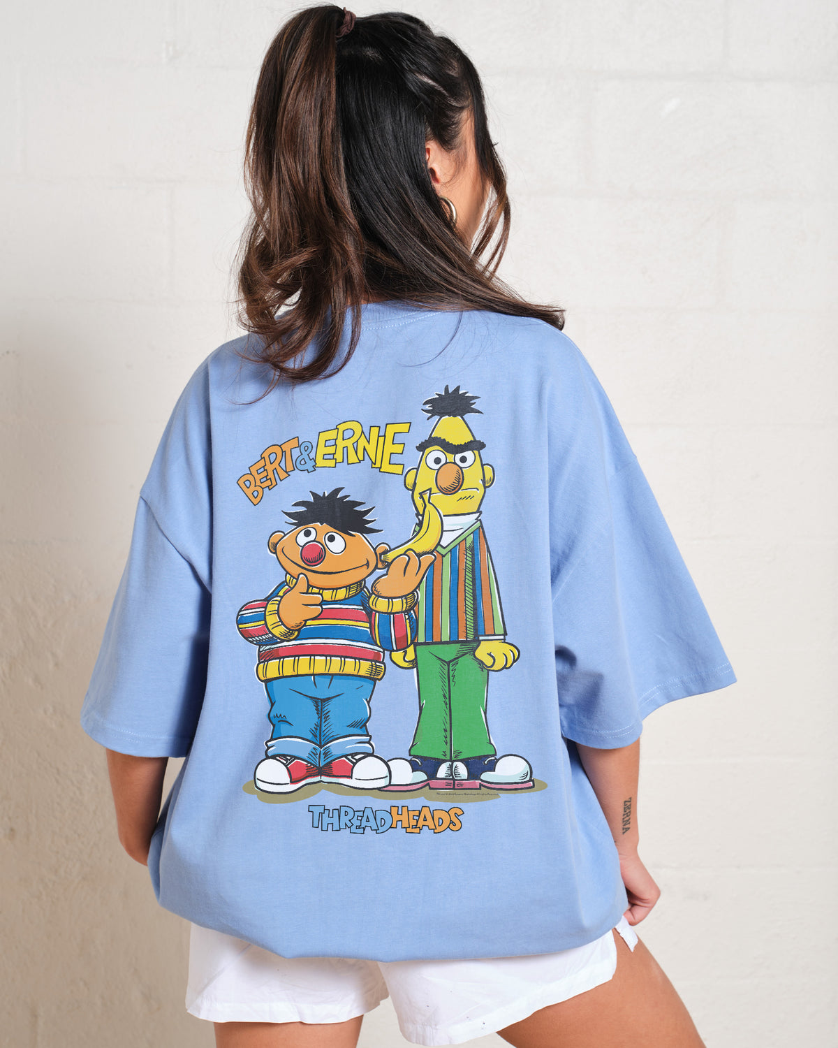 Bert And Ernie Driving Me Bananas Oversized Tee | Official Sesame 