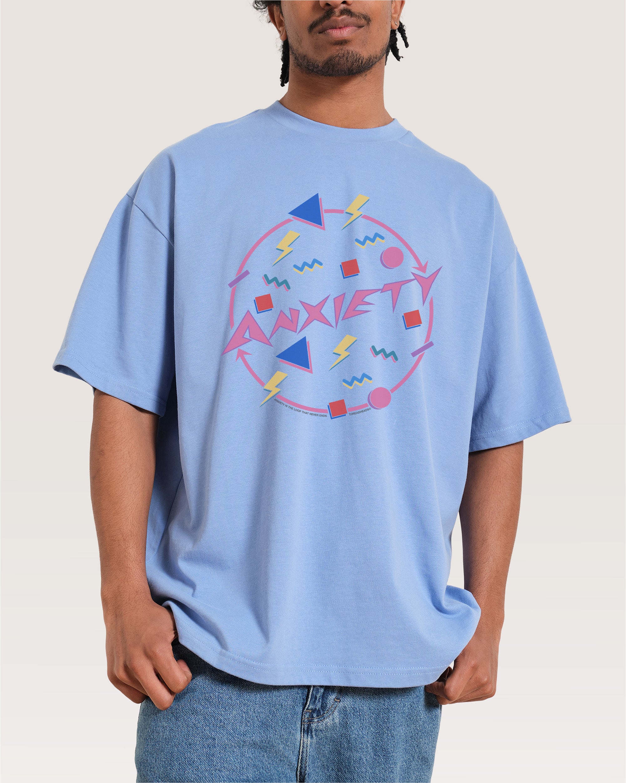 Anxiety Blue Oversized Tee