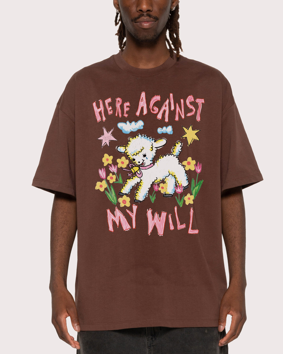Here Against My Will Oversized Tee